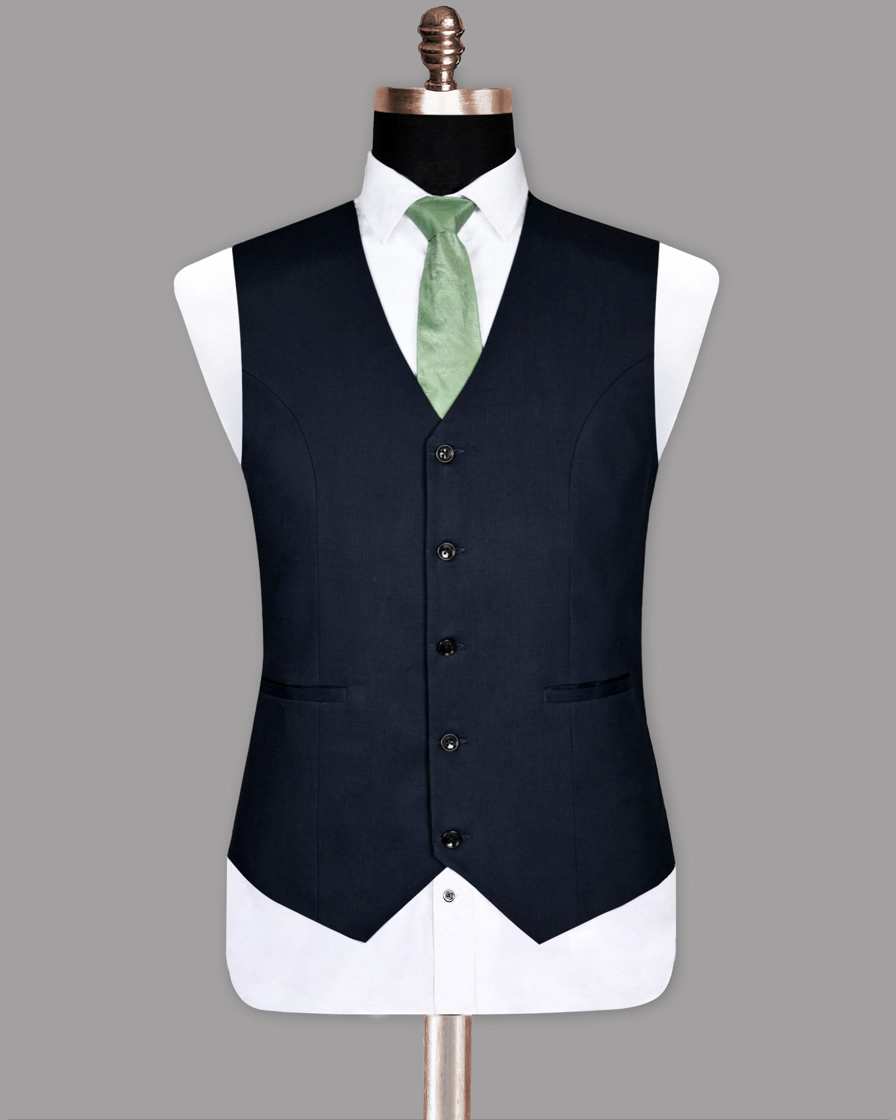 Navy Cotton Waistcoat V202-60, V202-56, V202-58, V202-36, V202-38, V202-40, V202-44, V202-50, V202-52, V202-54, V202-42, V202-46, V202-48