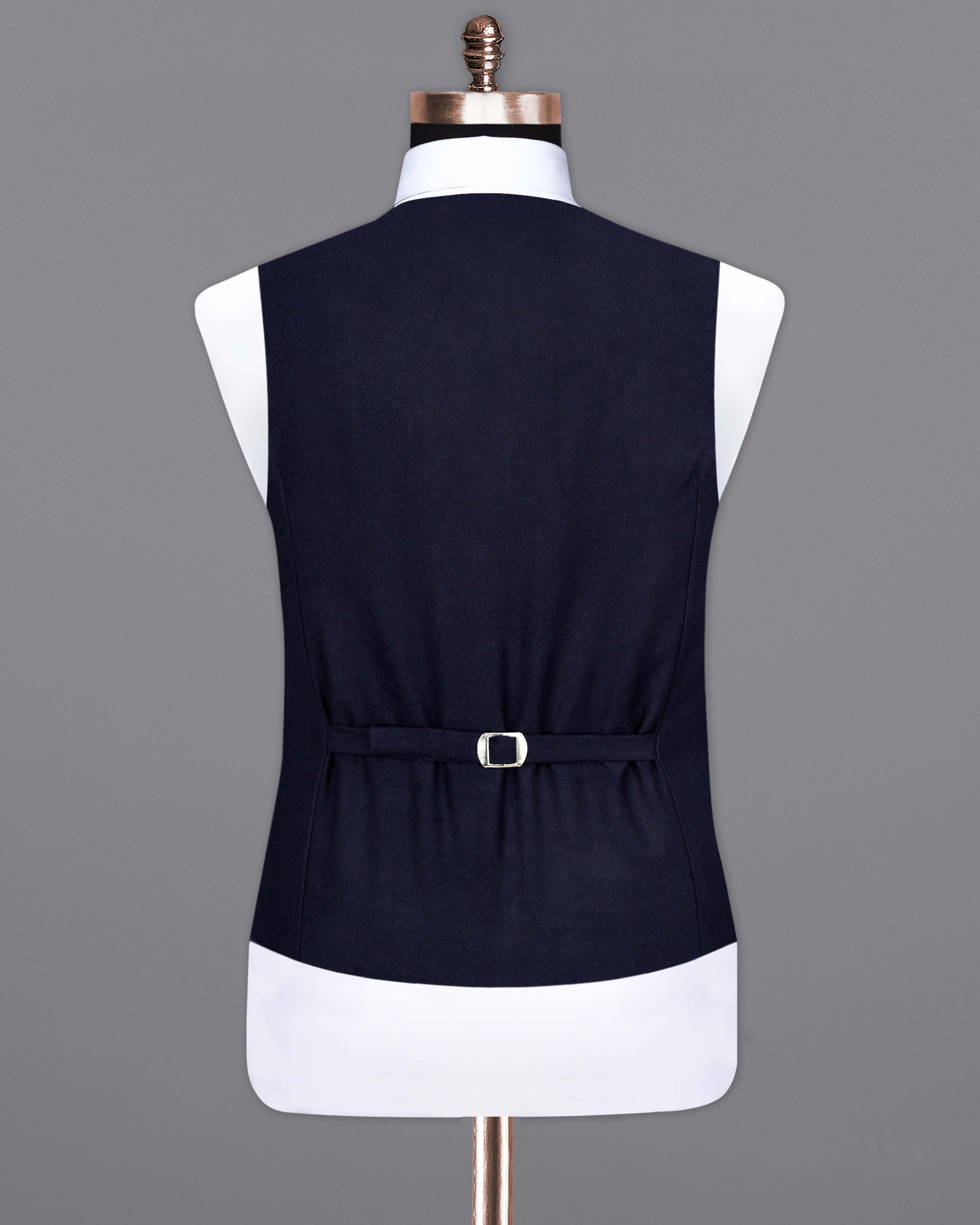 Mirage Blue Pure Wool Single Breasted Waistcoat V2071-36, V2071-38, V2071-40, V2071-42, V2071-44, V2071-46, V2071-48, V2071-50, V2071-52, V2071-54, V2071-56, V2071-58, V2071-60