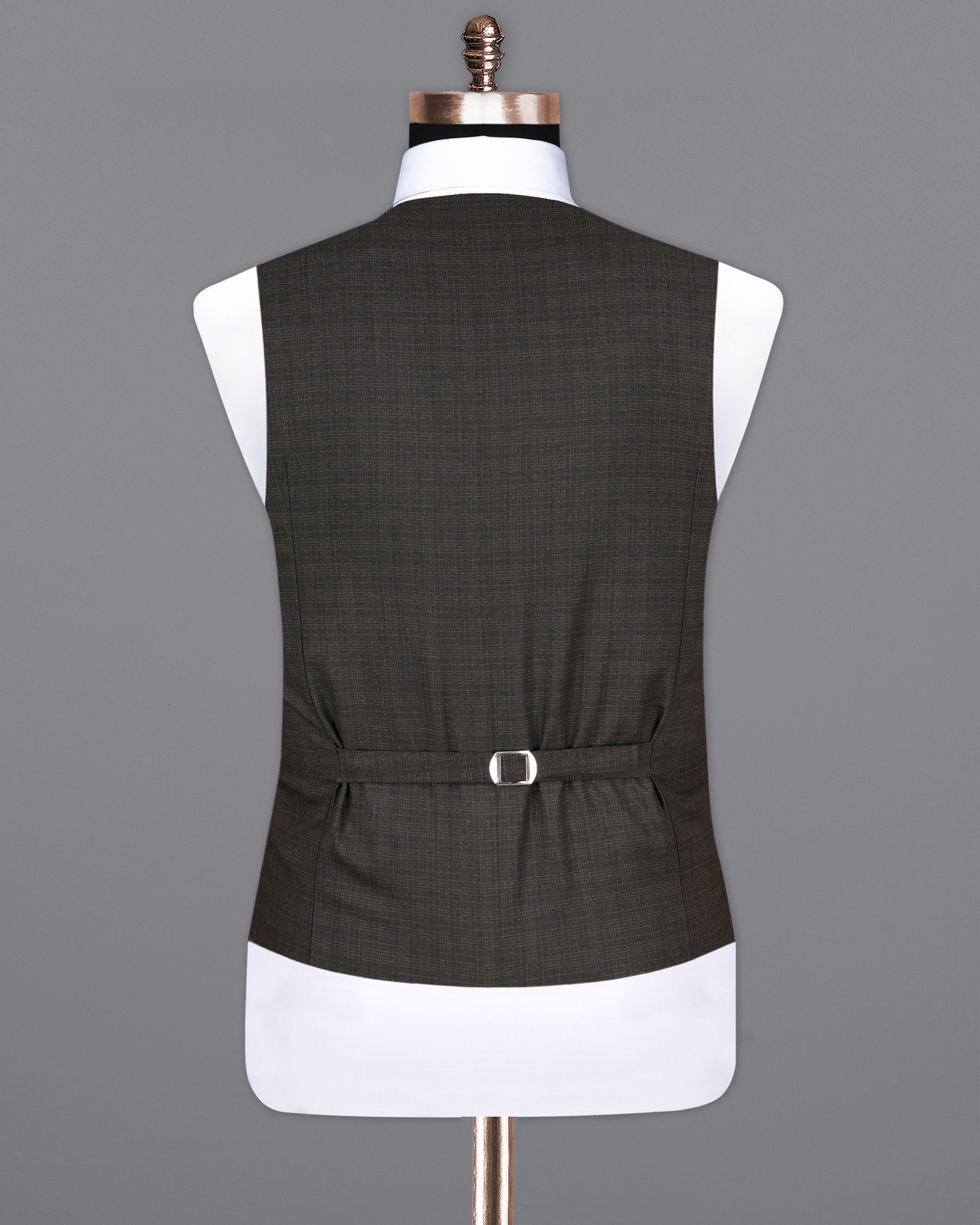Emperor Gray with Hemlock Dark Brown Checkered Waistcoat V2095-36, V2095-38, V2095-40, V2095-42, V2095-44, V2095-46, V2095-48, V2095-50, V2095-52, V2095-54, V2095-56, V2095-58, V2095-60