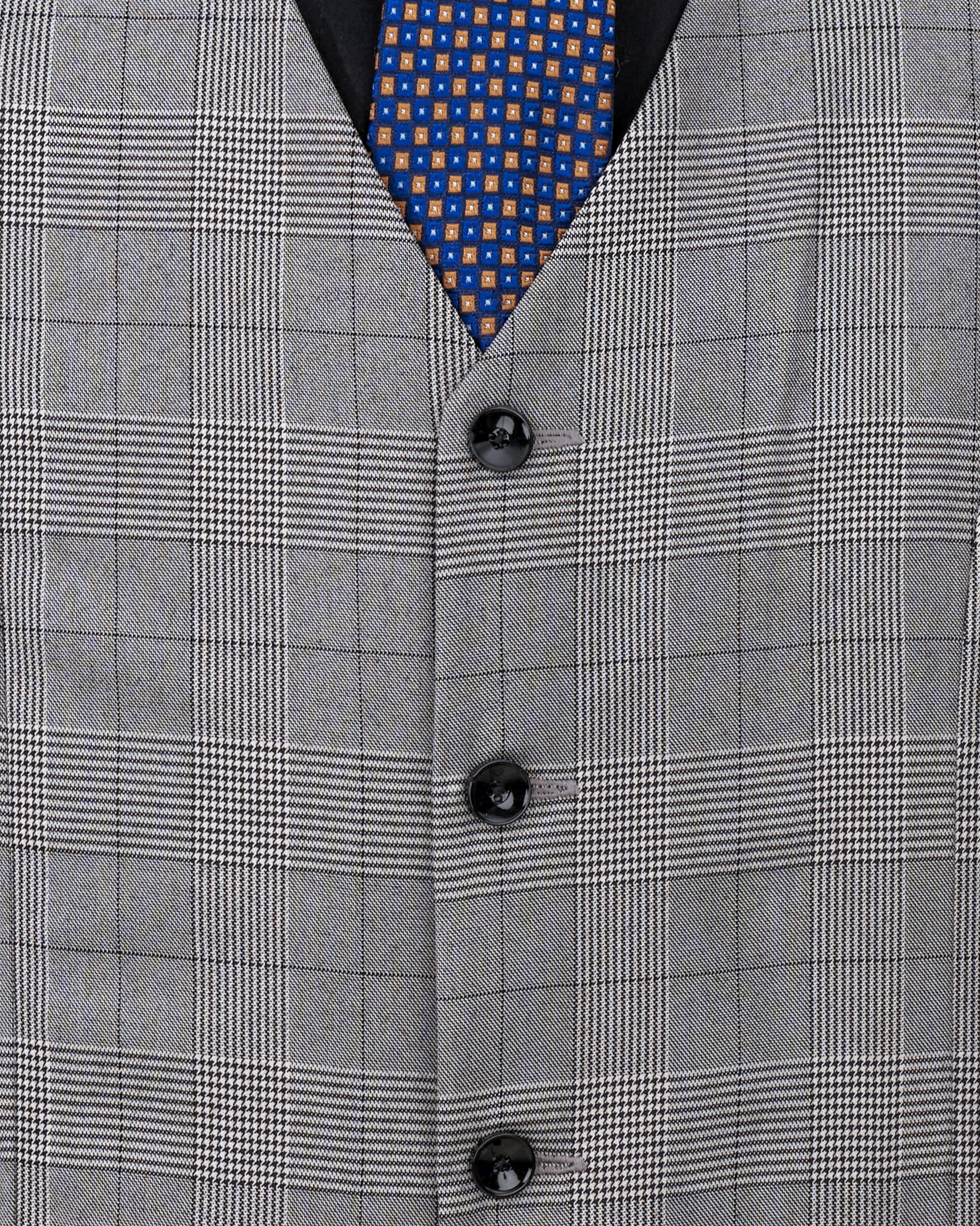 Storm Dust Gray Plaid Waistcoat V2267-36, V2267-38, V2267-40, V2267-42, V2267-44, V2267-46, V2267-48, V2267-50, V2267-52, V2267-54, V2267-56, V2267-58, V2267-60