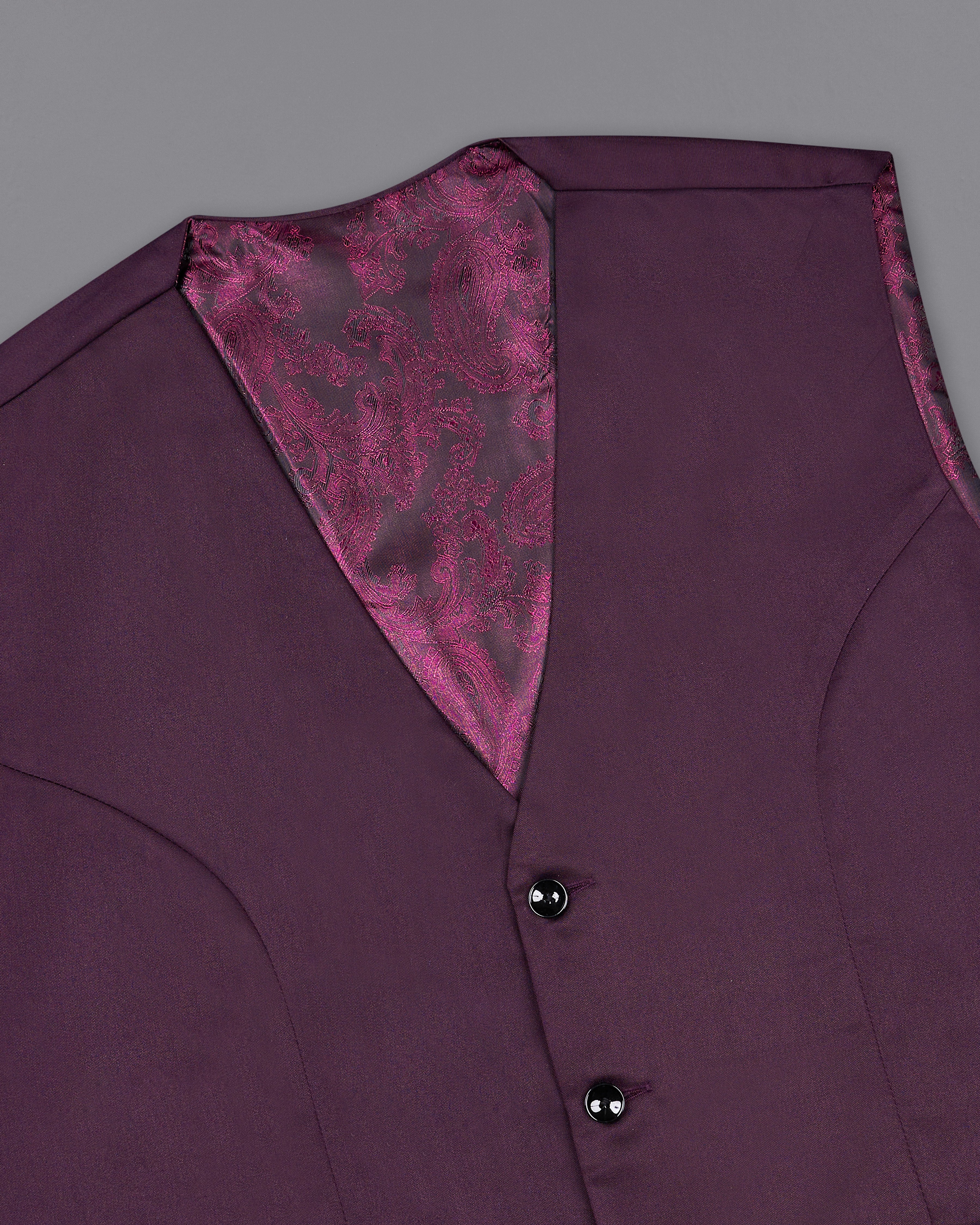 Thunder Maroon with Golden Piping Work Premium Cotton Designer Waistcoat V2365-36, V2365-38, V2365-40, V2365-42, V2365-44, V2365-46, V2365-48, V2365-50, V2365-52, V2365-54, V2365-56, V2365-58, V2365-60