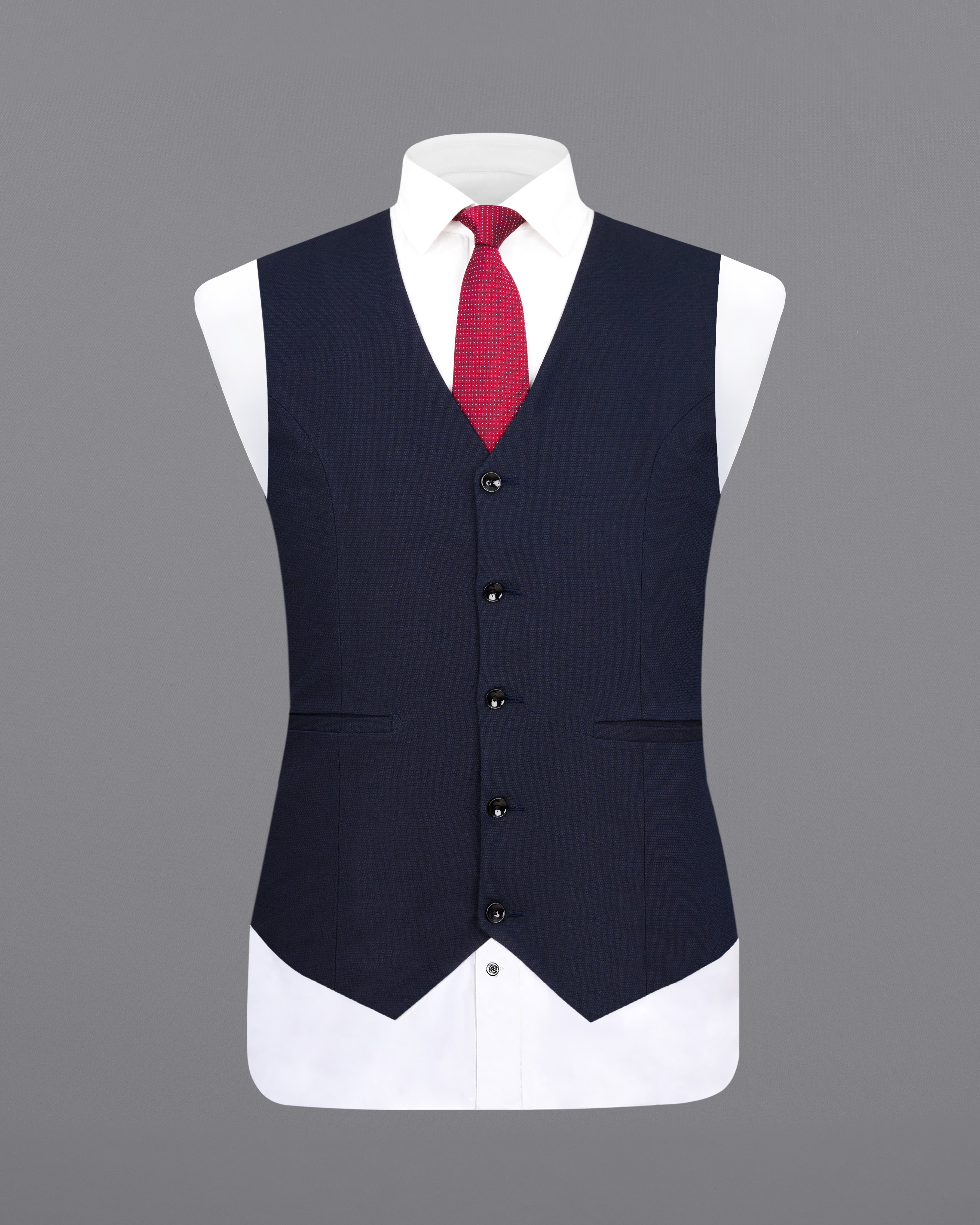 Thunder Navy Blue Premium Cotton Designer Waistcoat V2368-36, V2368-38, V2368-40, V2368-42, V2368-44, V2368-46, V2368-48, V2368-50, V2368-52, V2368-54, V2368-56, V2368-58, V2368-60