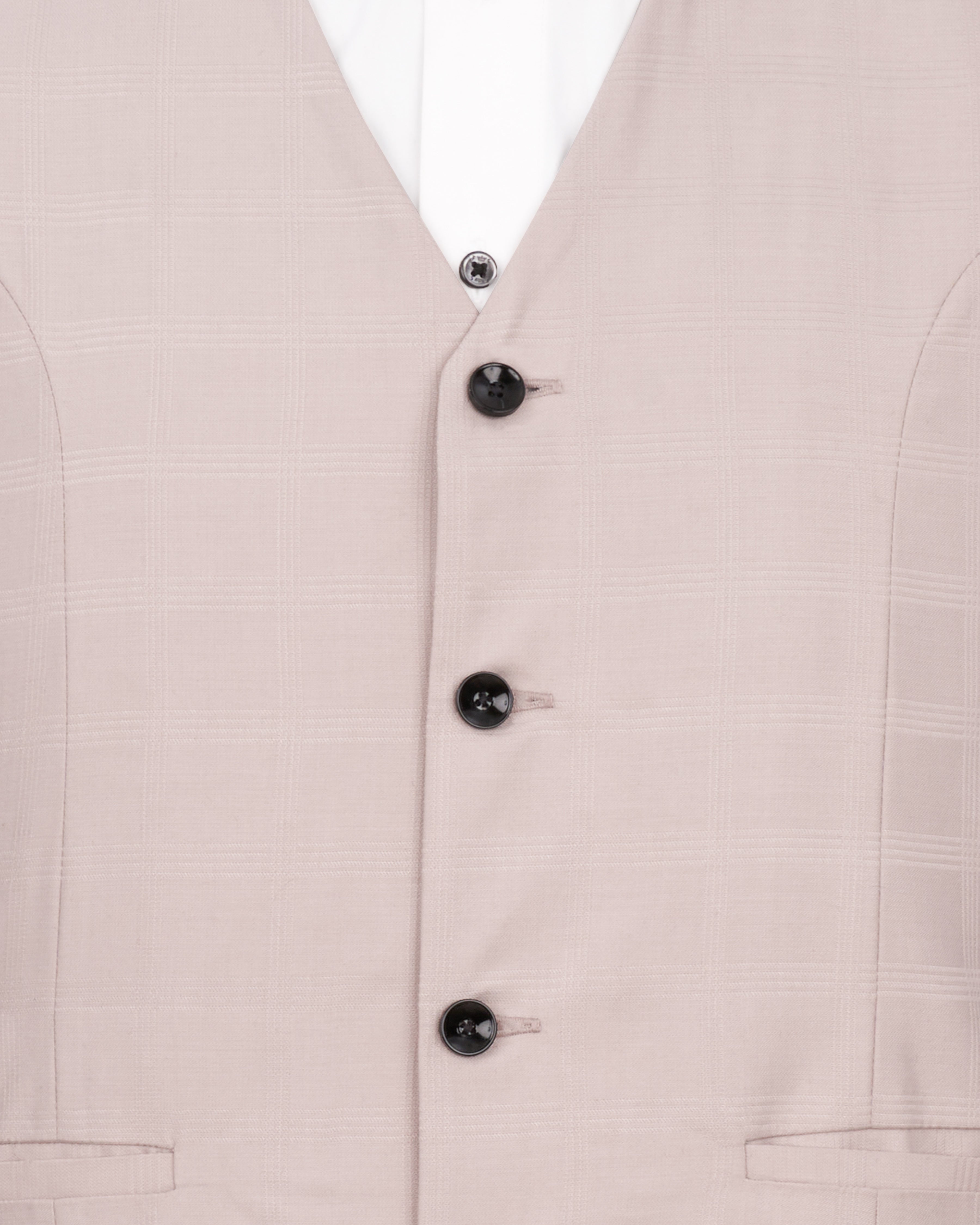 Pale Slate Peach Subtle Checkered Designer Waistcoat V2370-36, V2370-38, V2370-40, V2370-42, V2370-44, V2370-46, V2370-48, V2370-50, V2370-52, V2370-54, V2370-56, V2370-58, V2370-60