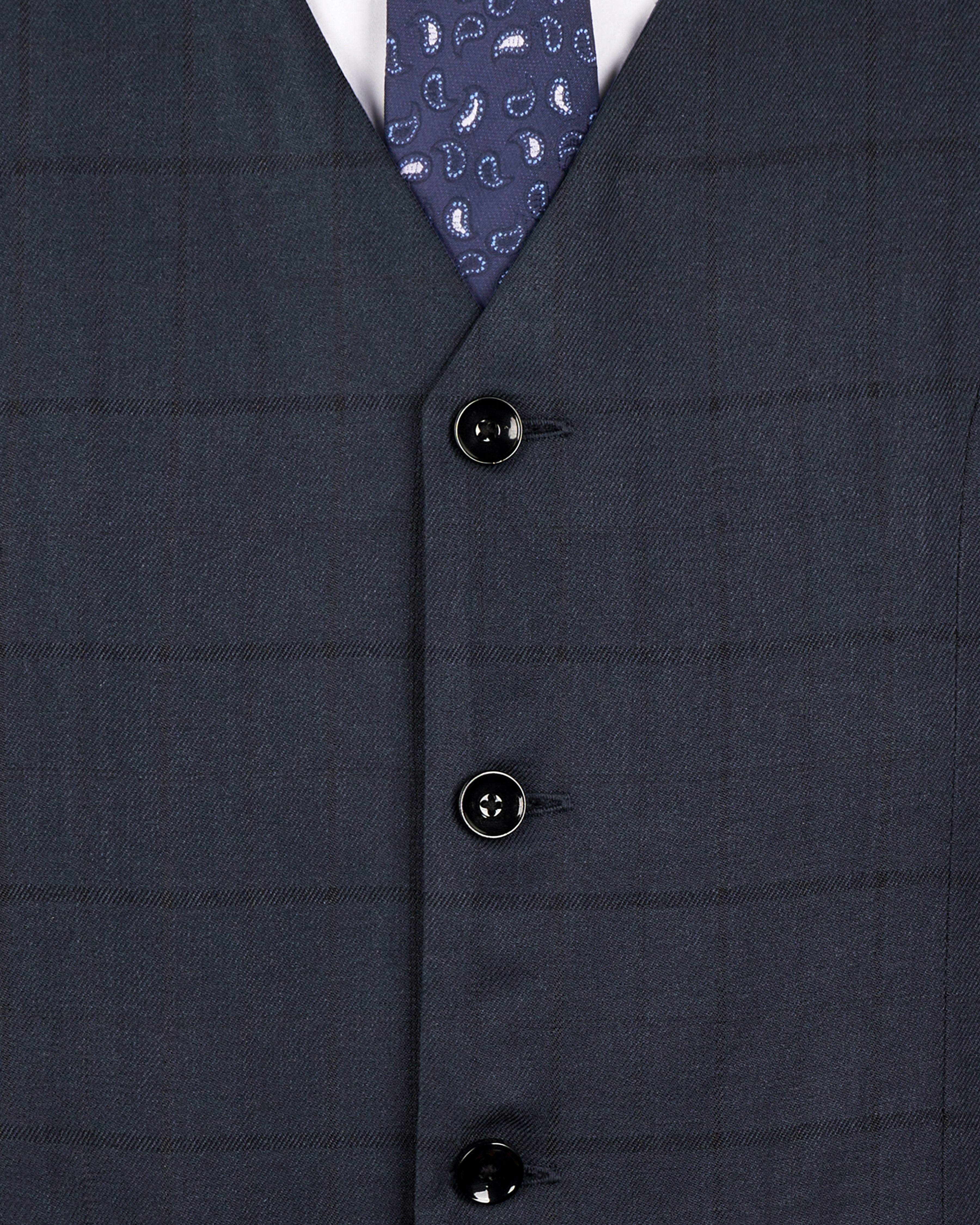 Shark Navy Blue Subtle Windowpane Waistcoat V2701-36, V2701-38, V2701-40, V2701-42, V2701-44, V2701-46, V2701-48, V2701-50, V2701-52, V2701-54, V2701-56, V2701-58, V2701-60