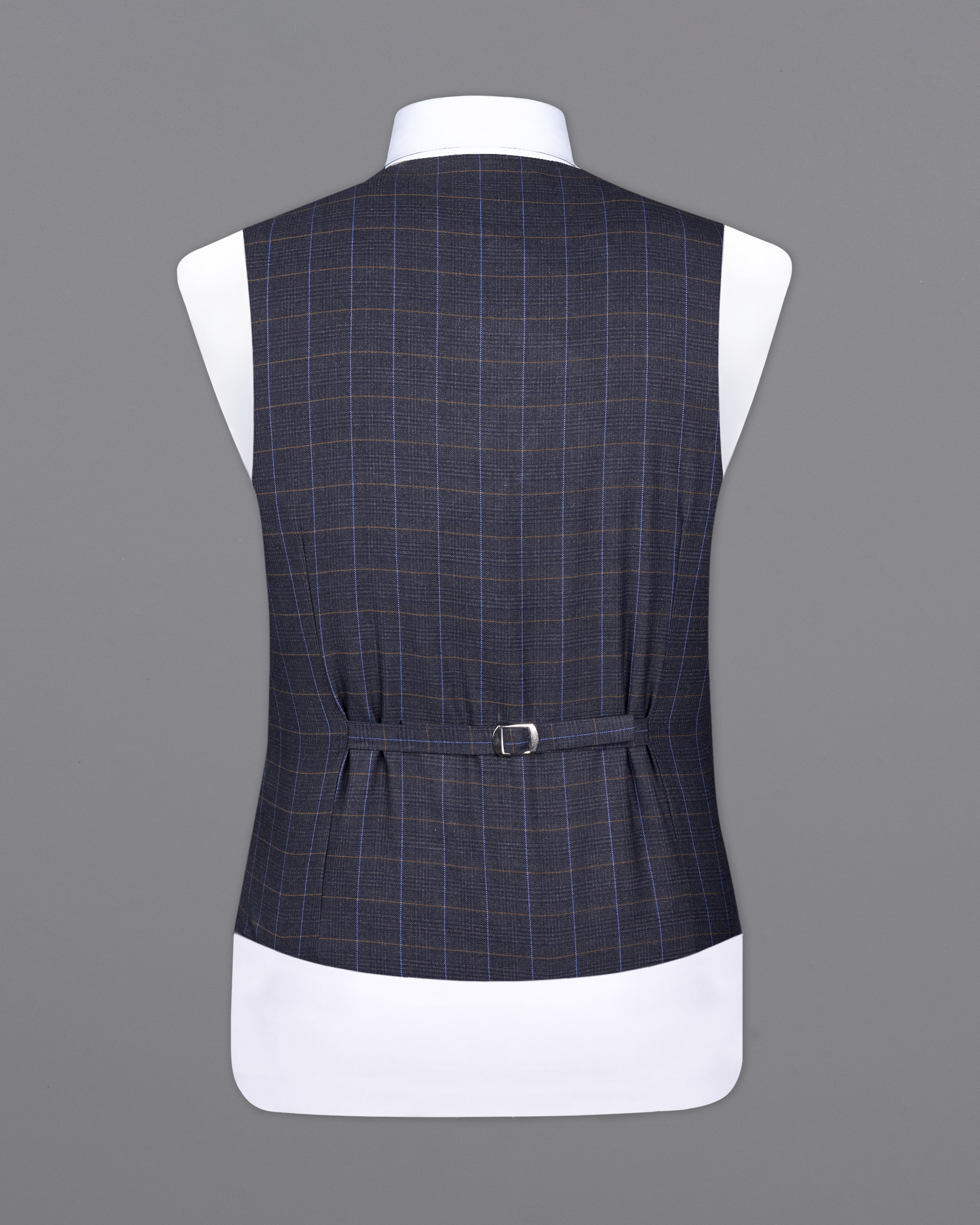 Iridium Gray Windowpane Waistcoat
