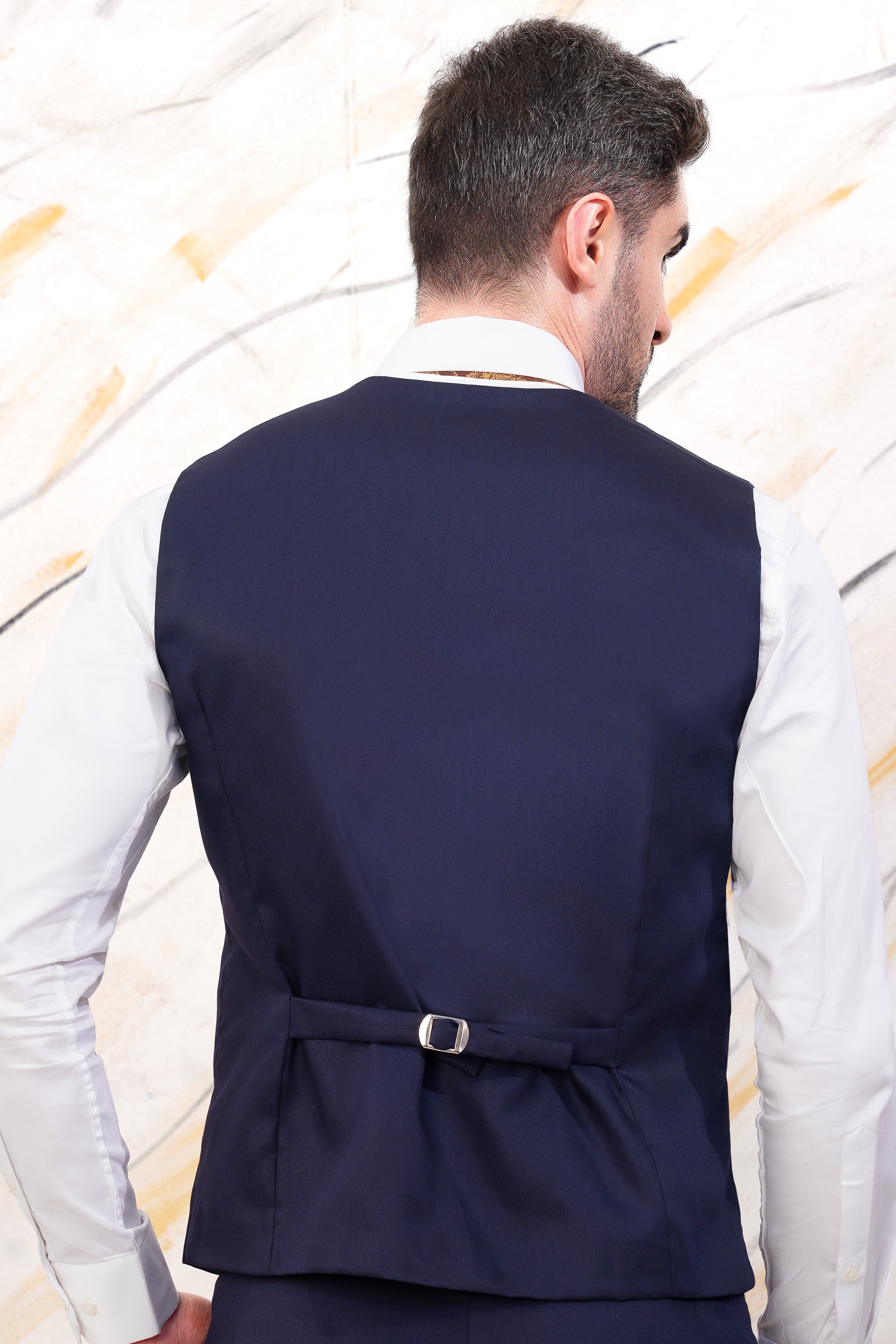Ebony Clay Blue Wool Rich Waistcoat V3062-36, V3062-38, V3062-40, V3062-42, V3062-44, V3062-46, V3062-48, V3062-50, V3062-62, V3062-54, V3062-56, V3062-58, V3062-60