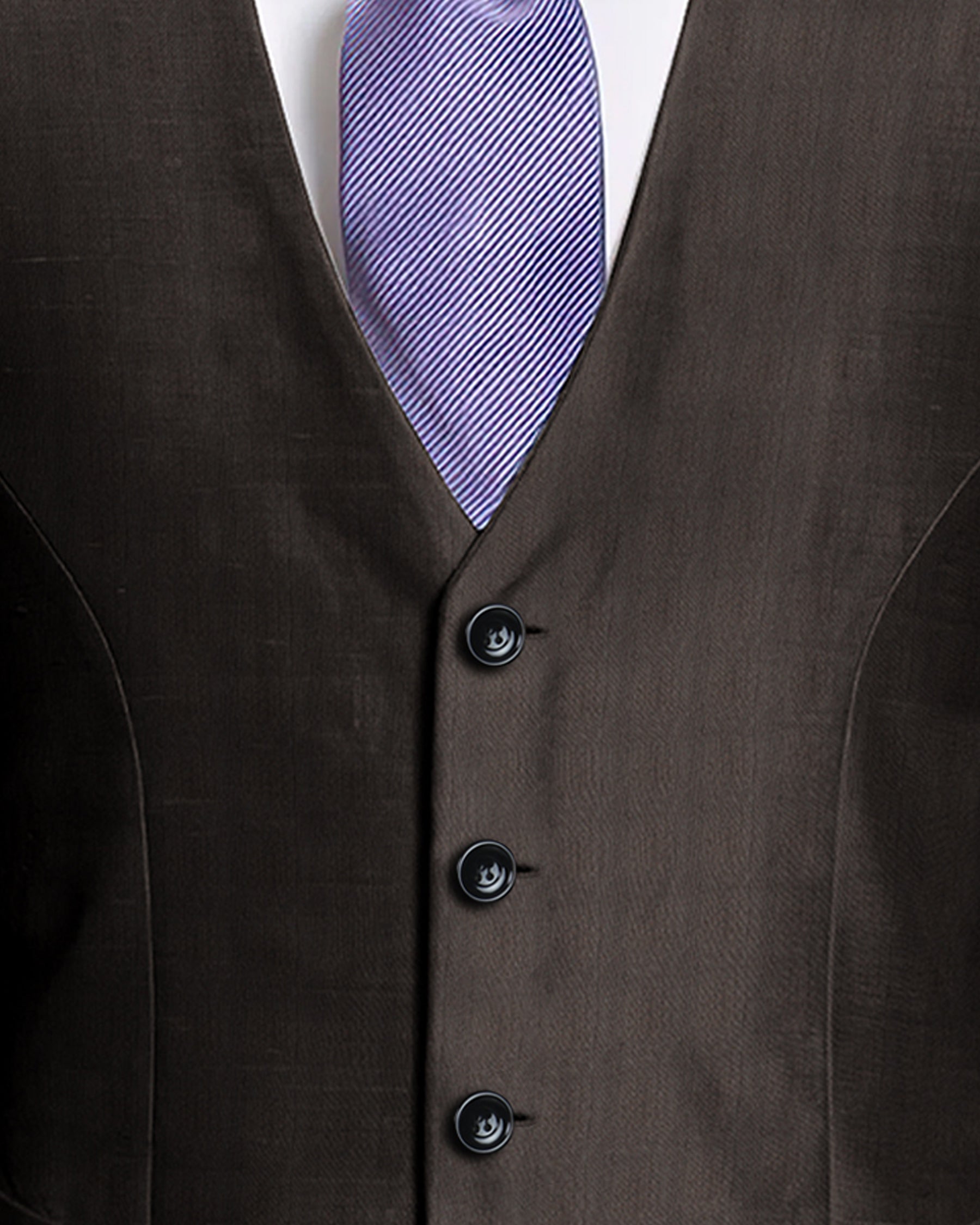 Light Brown Micro Textured Waist Coat