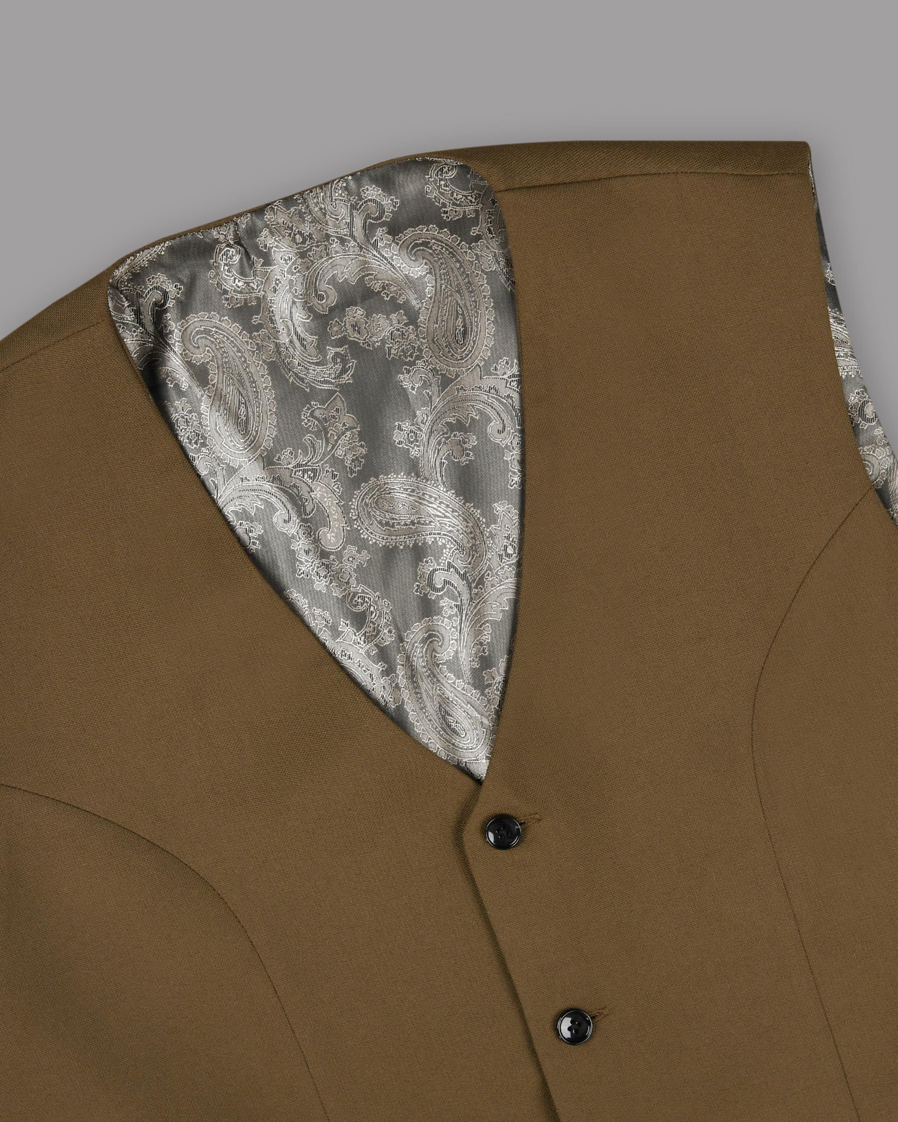 Soil Brown Wool Rich Waistcoat V811-44, V811-54, V811-58, V811-50, V811-46, V811-60, V811-42, V811-36, V811-38, V811-40, V811-48, V811-52, V811-56