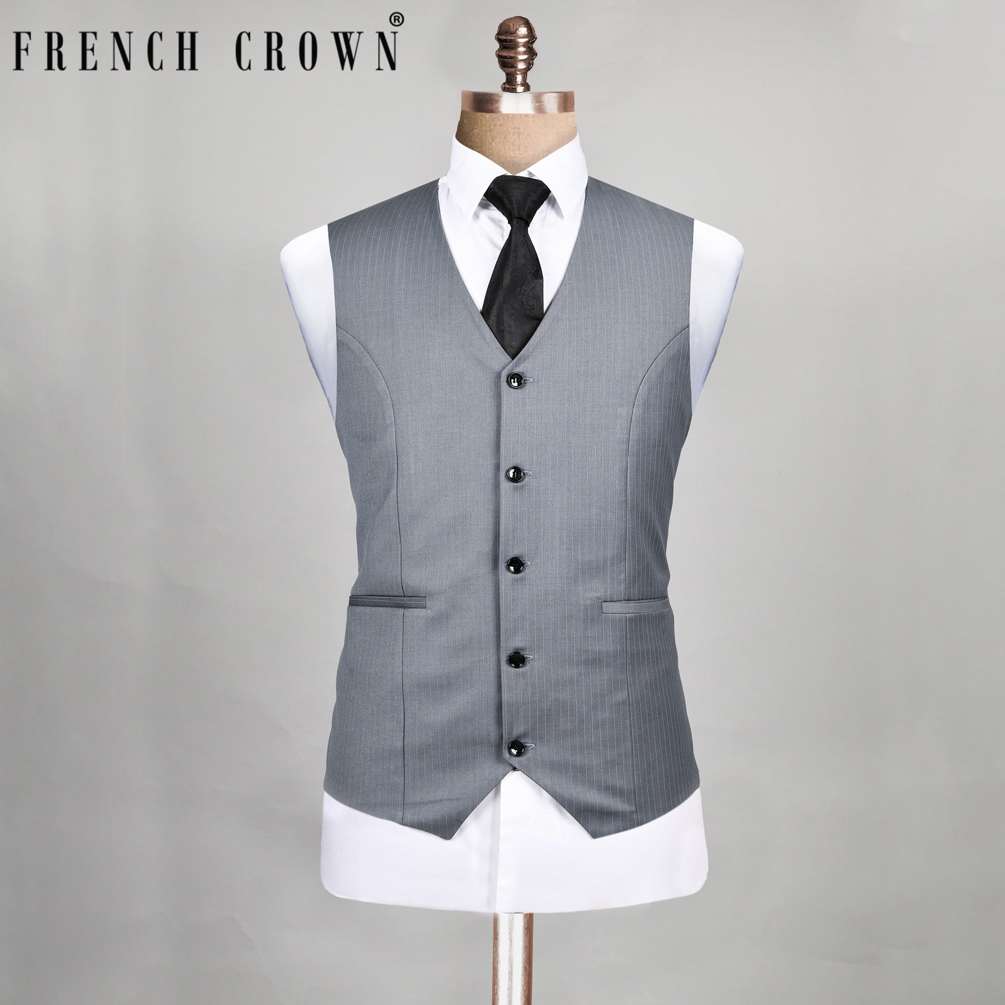 Tehzeb Medium Grey Waistcoat