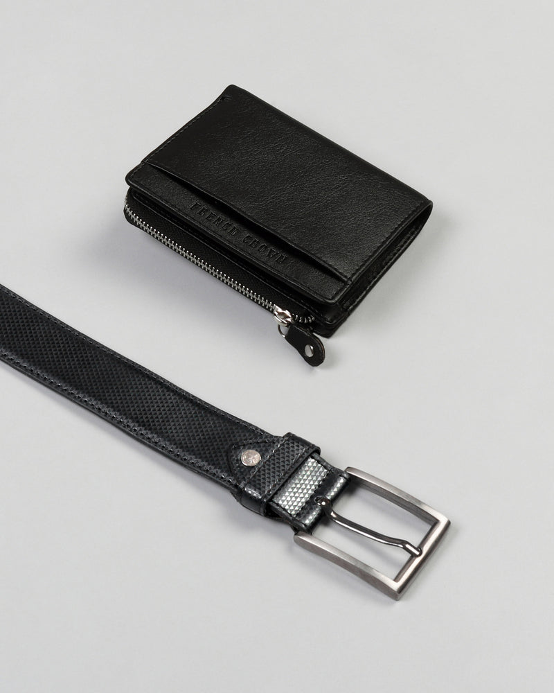 Pack Of 1 Jade Black Wallet And 1 Jade Black Belt WB-12/13-28, WB-12/13-30, WB-12/13-32, WB-12/13-34, WB-12/13-36, WB-12/13-38