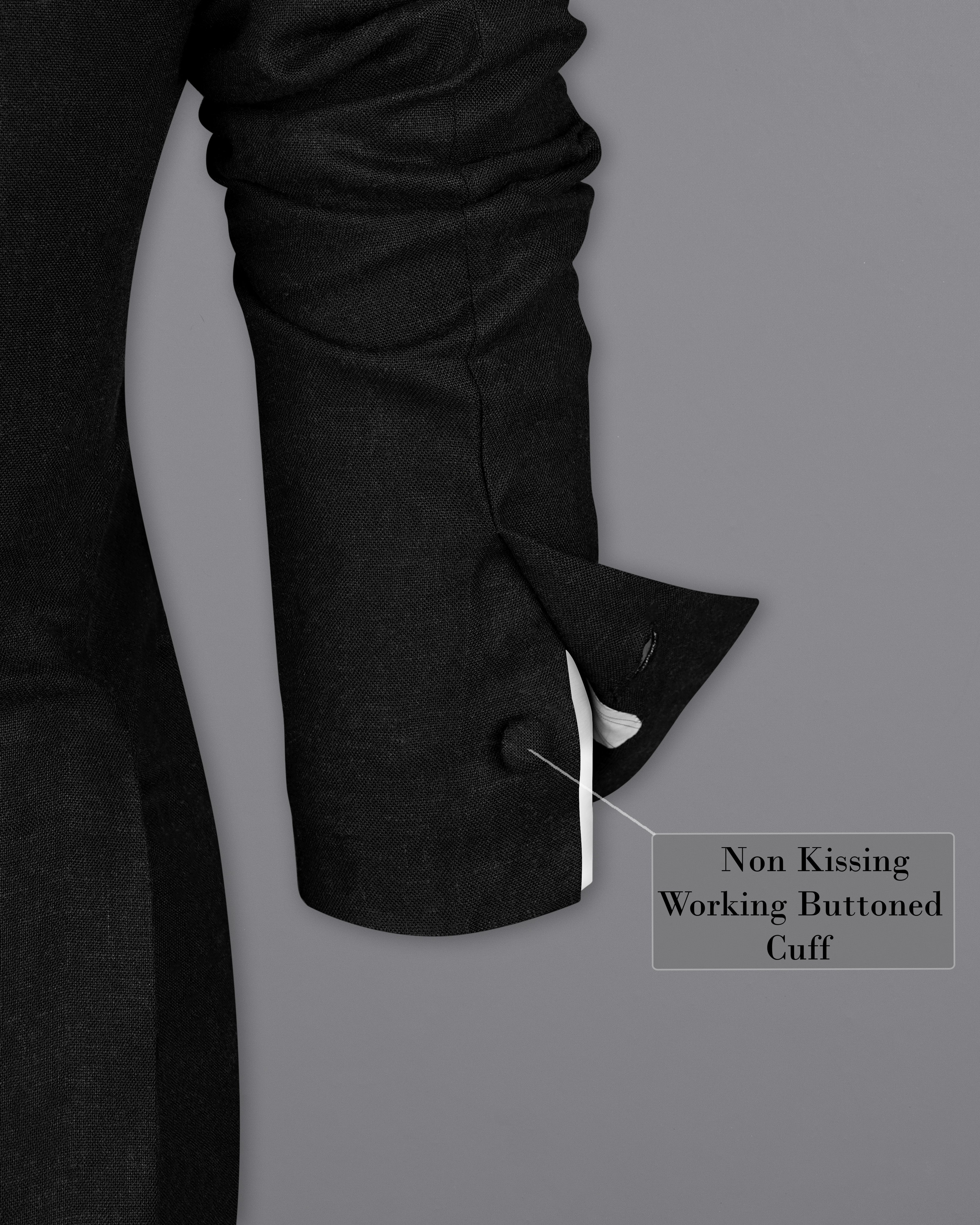 Jade Black Premium Linen Women's Blazer WBL002-SB-FB-32, WBL002-SB-FB-34, WBL002-SB-FB-36, WBL002-SB-FB-38, WBL002-SB-FB-40, WBL002-SB-FB-42