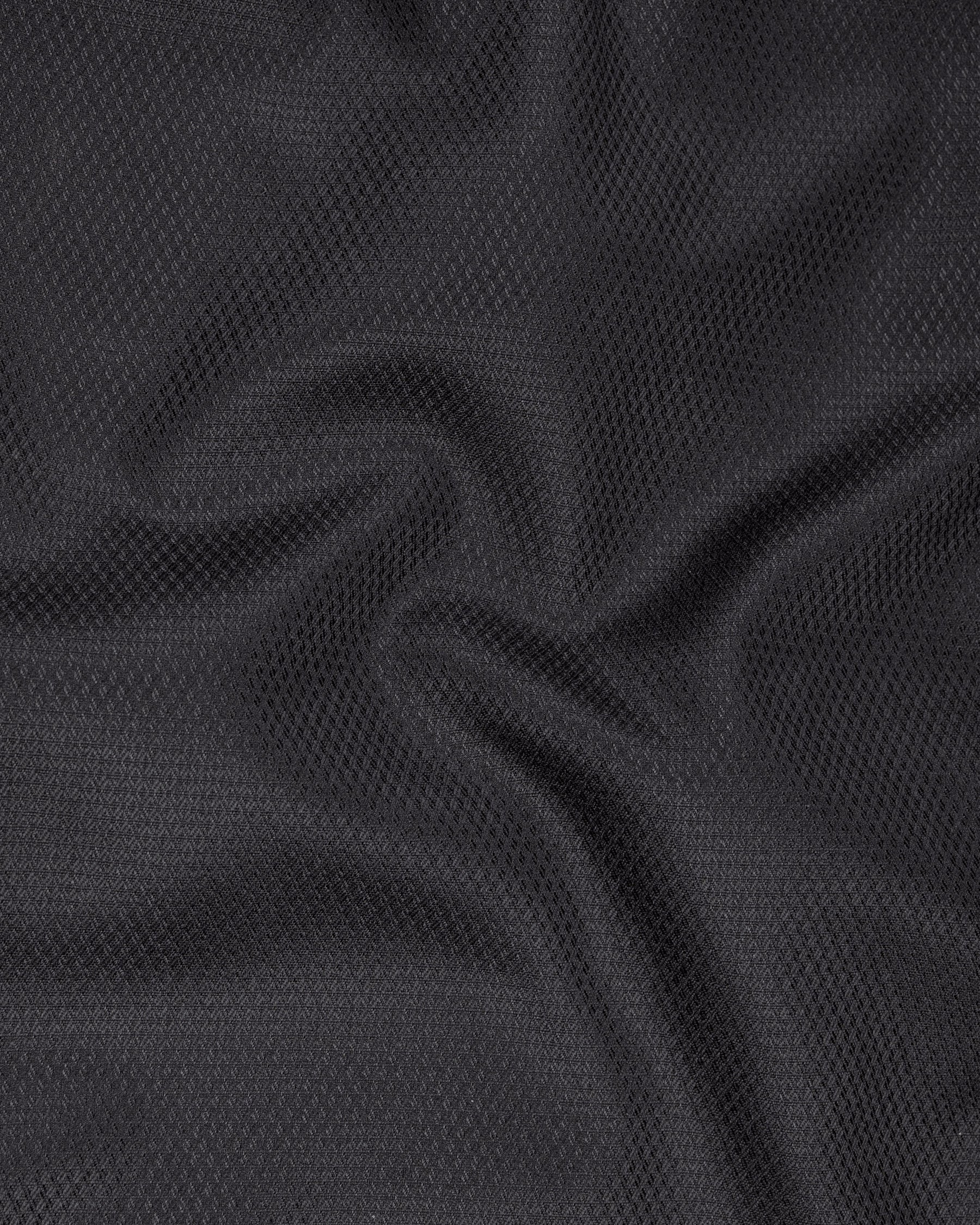 Jade Black Diamond Cross Placket Nehru Jacket