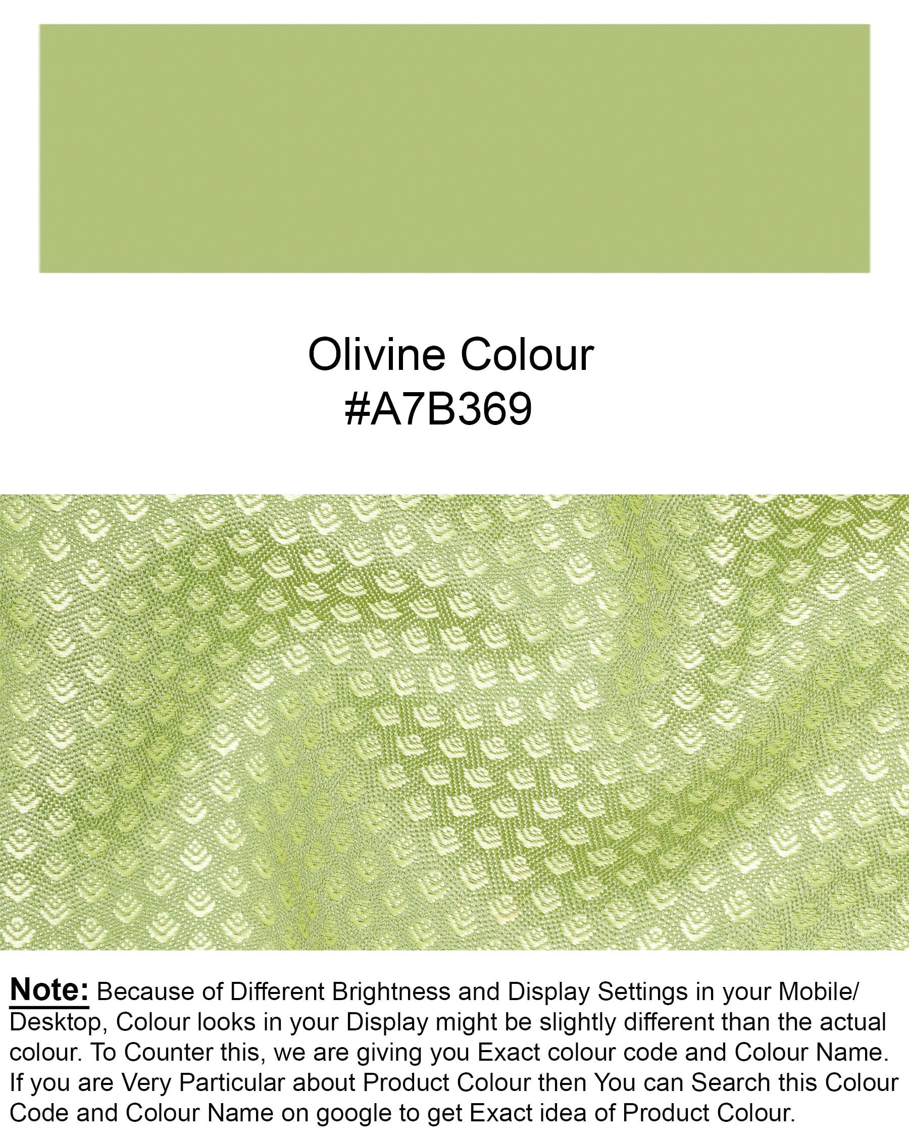 Olivine Green Textured Nehru Jacket WC1674-36, WC1674-38, WC1674-40, WC1674-42, WC1674-44, WC1674-46, WC1674-48, WC1674-50, WC1674-52, WC1674-54, WC1674-56, WC1674-58, WC1674-60