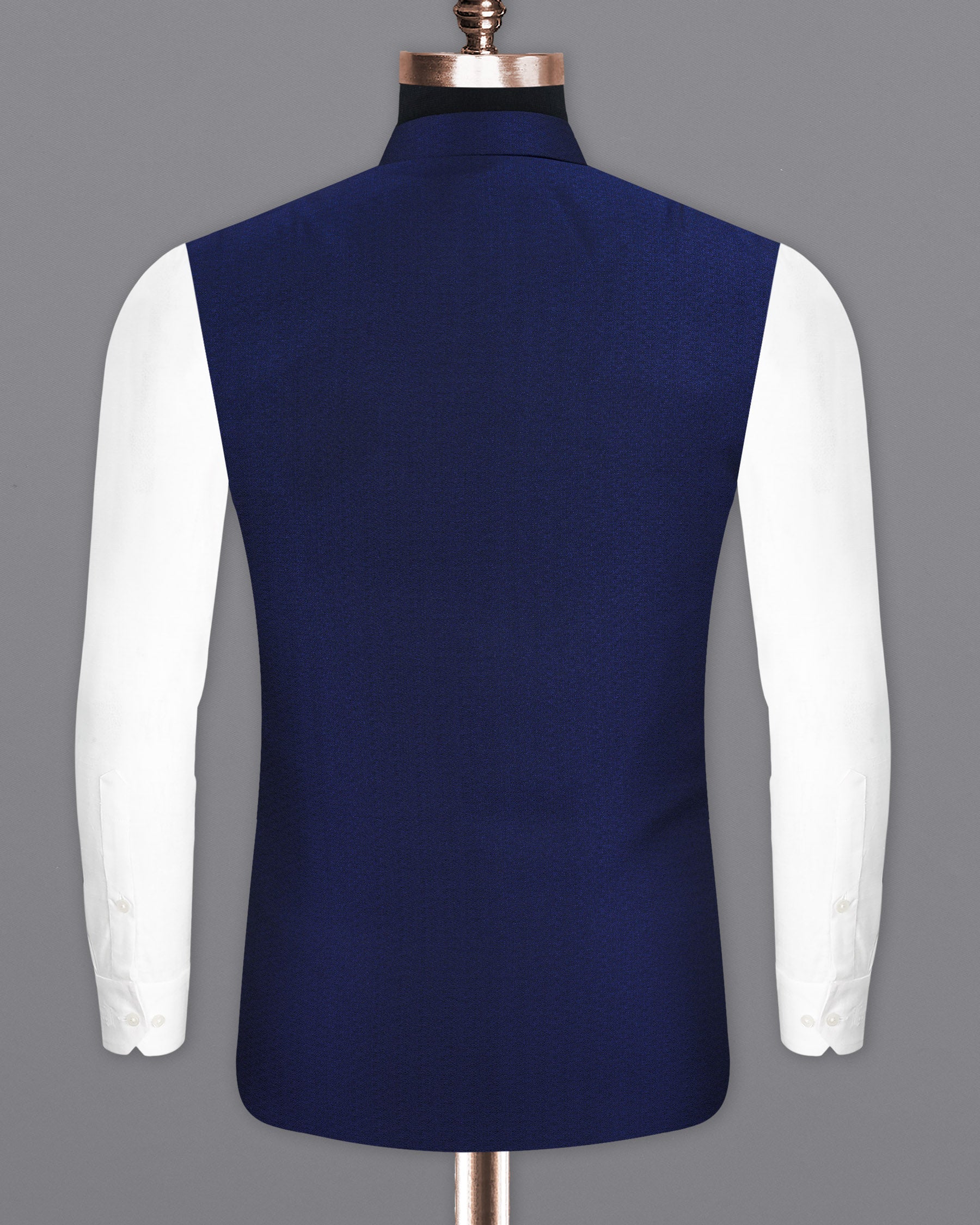 Cloud Burst Blue Textured Nehru Jacket WC1684-36, WC1684-38, WC1684-40, WC1684-42, WC1684-44, WC1684-46, WC1684-48, WC1684-50, WC1684-52, WC1684-54, WC1684-56, WC1684-58, WC1684-60