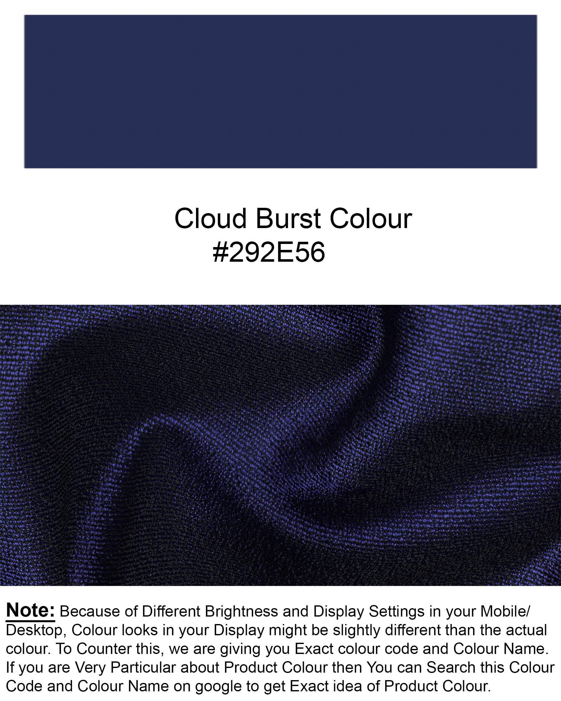 Cloud Burst Blue Textured Nehru Jacket WC1684-36, WC1684-38, WC1684-40, WC1684-42, WC1684-44, WC1684-46, WC1684-48, WC1684-50, WC1684-52, WC1684-54, WC1684-56, WC1684-58, WC1684-60