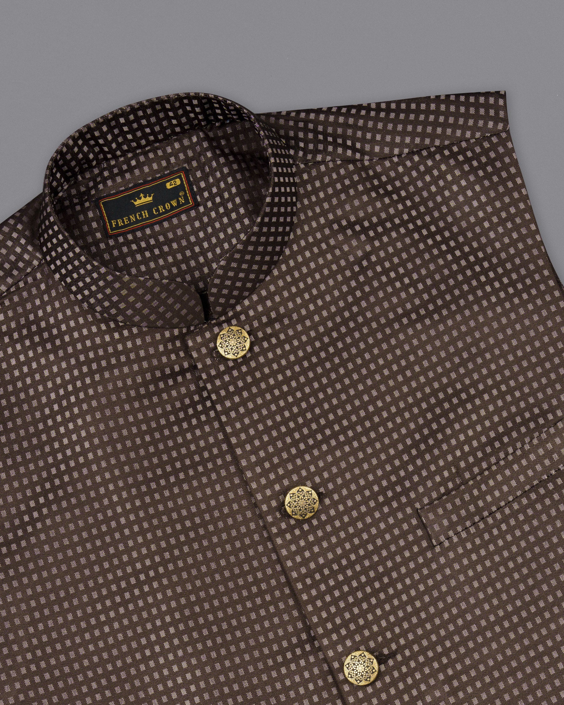 Eclipse Geometric Textured Nehru Jacket