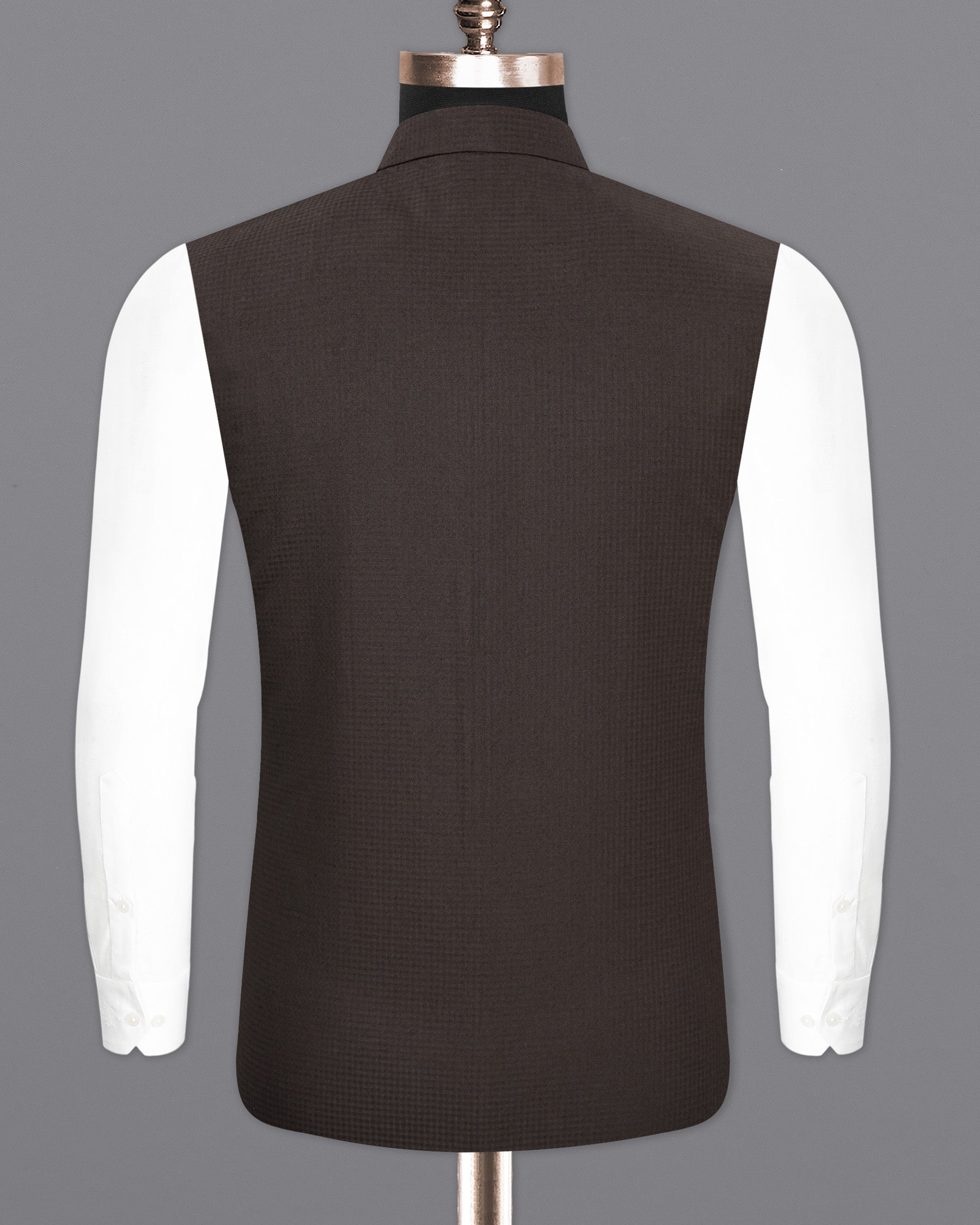 Birch Brown Nehru Jacket WC1861-36, WC1861-38, WC1861-40, WC1861-42, WC1861-44, WC1861-46, WC1861-48, WC1861-50, WC1861-52, WC1861-54, WC1861-56, WC1861-58, WC1861-60