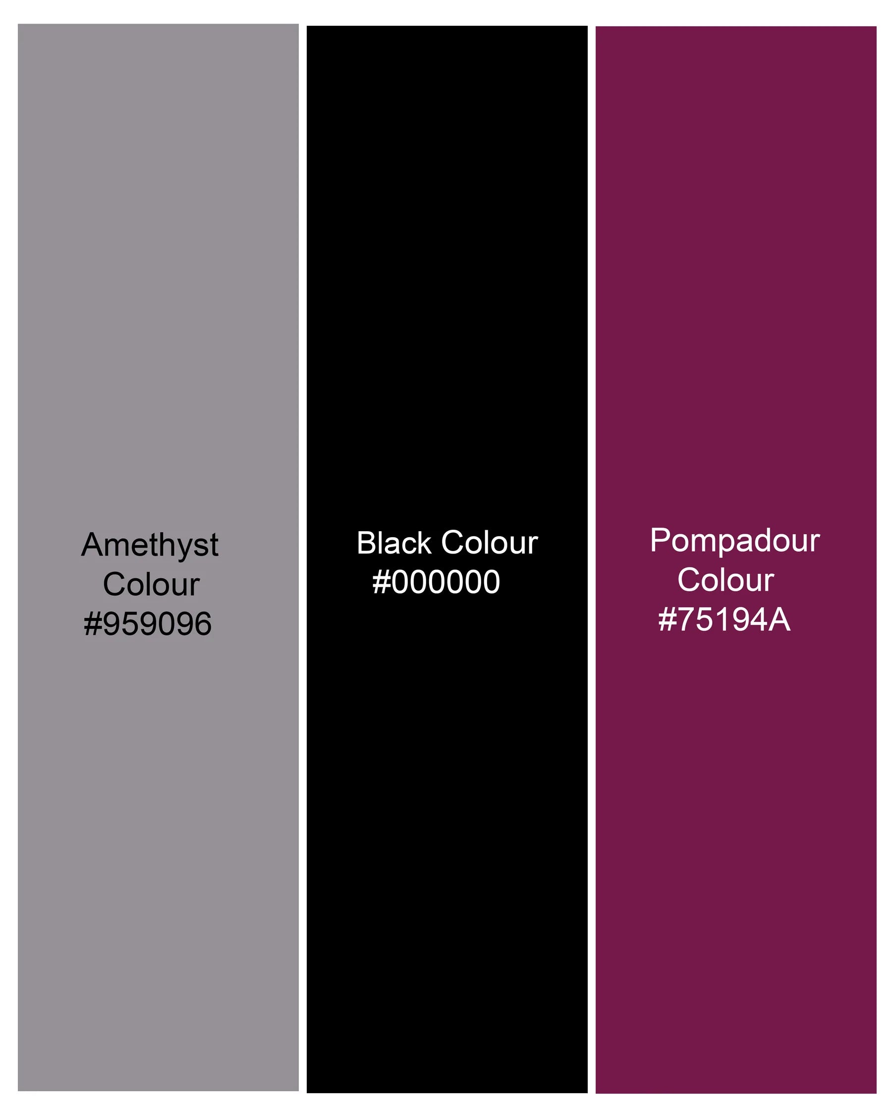 Amethyst Gray with Black Plaid Bandhgala Nehru Jacket WC2141-38, WC2141-39, WC2141-40, WC2141-42, WC2141-44, WC2141-46, WC2141-48, WC2141-50, WC2141-52