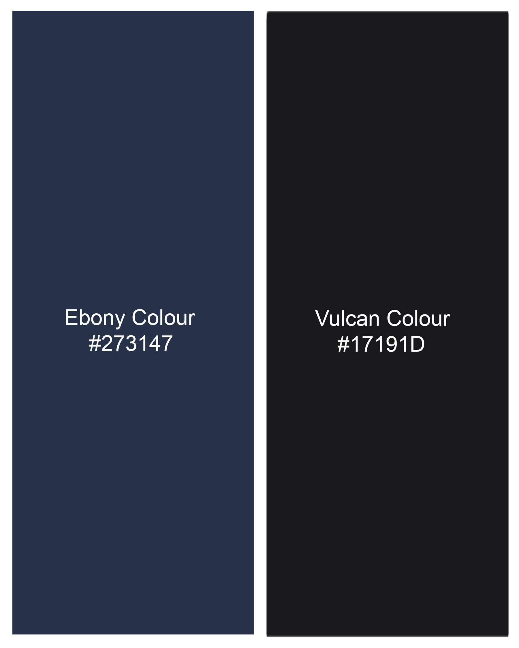Ebony Navy Blue Vulcan Black Textured Nehru Jacket WC2188-36, WC2188-38, WC2188-40, WC2188-42, WC2188-44, WC2188-46, WC2188-48, WC2188-50, WC2188-52, WC2188-54, WC2188-56, WC2188-58, WC2188-60