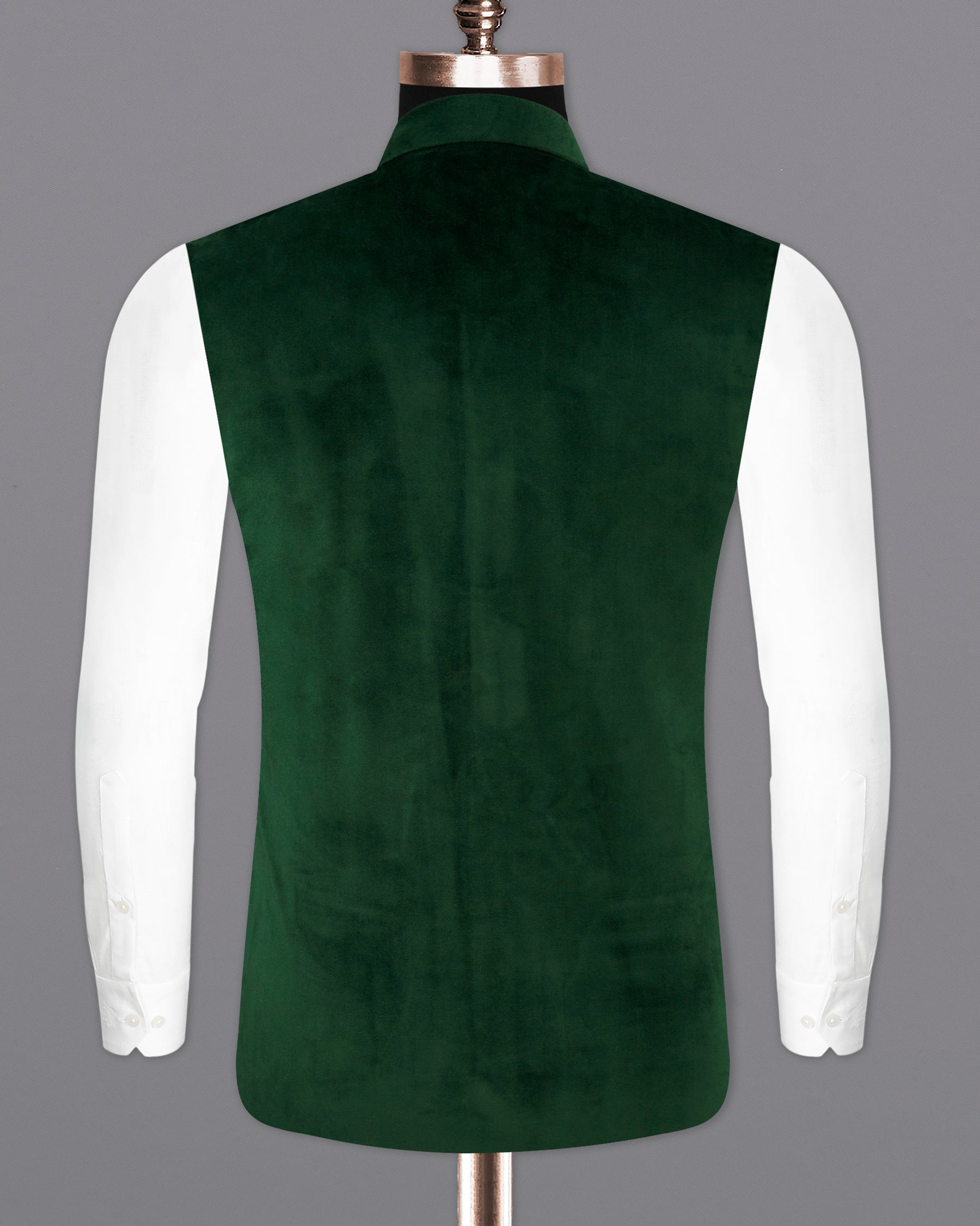 Phthalo Green Premium Velvet Designer Nehru Jacket WC2208-36, WC2208-38, WC2208-40, WC2208-42, WC2208-44, WC2208-46, WC2208-48, WC2208-50, WC2208-52, WC2208-54, WC2208-56, WC2208-58, WC2208-60