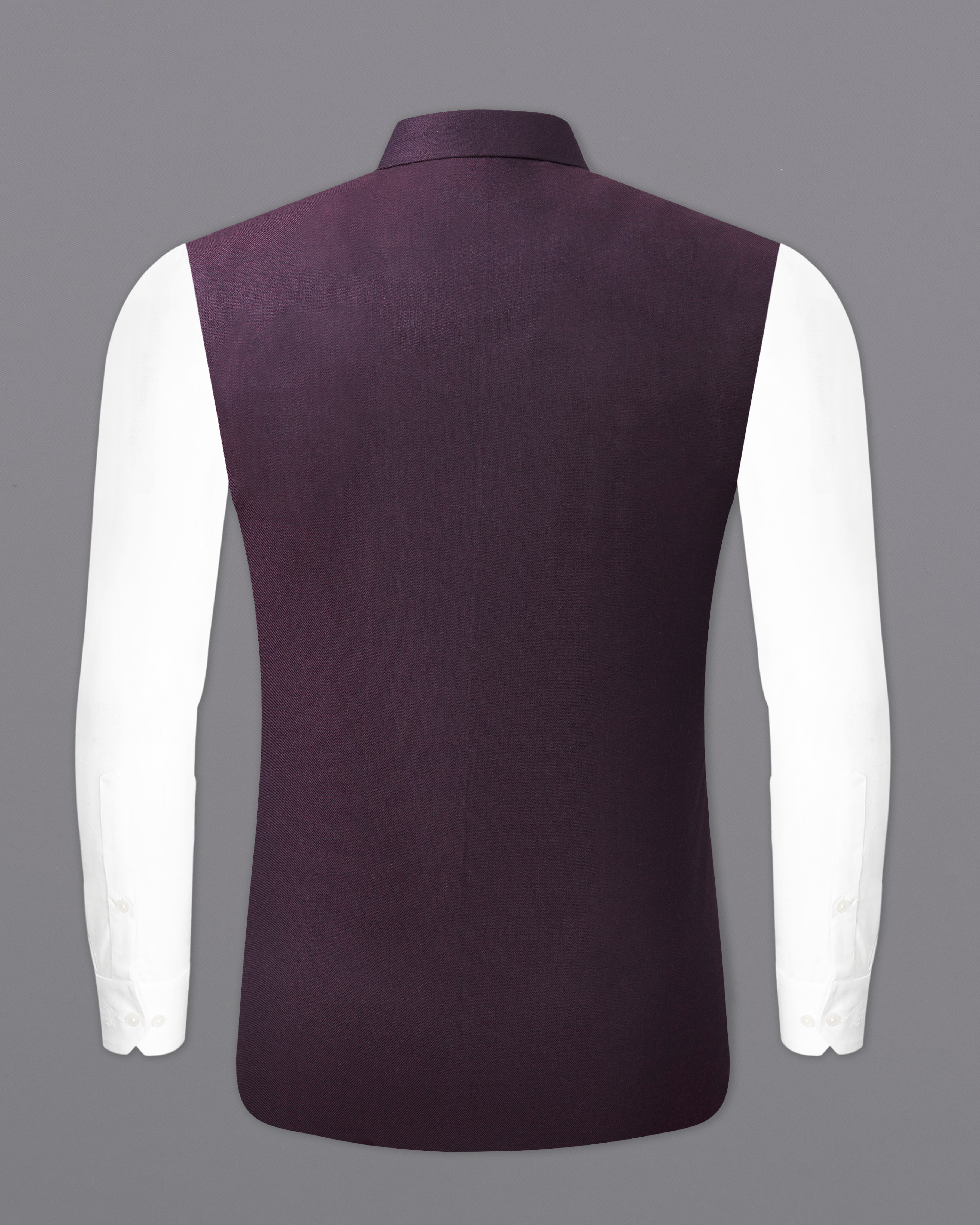 Eclipse Wine Textured Nehru Jacket WC2256-36, WC2256-38, WC2256-40, WC2256-42, WC2256-44, WC2256-46, WC2256-48, WC2256-50, WC2256-52, WC2256-54, WC2256-56, WC2256-58, WC2256-60