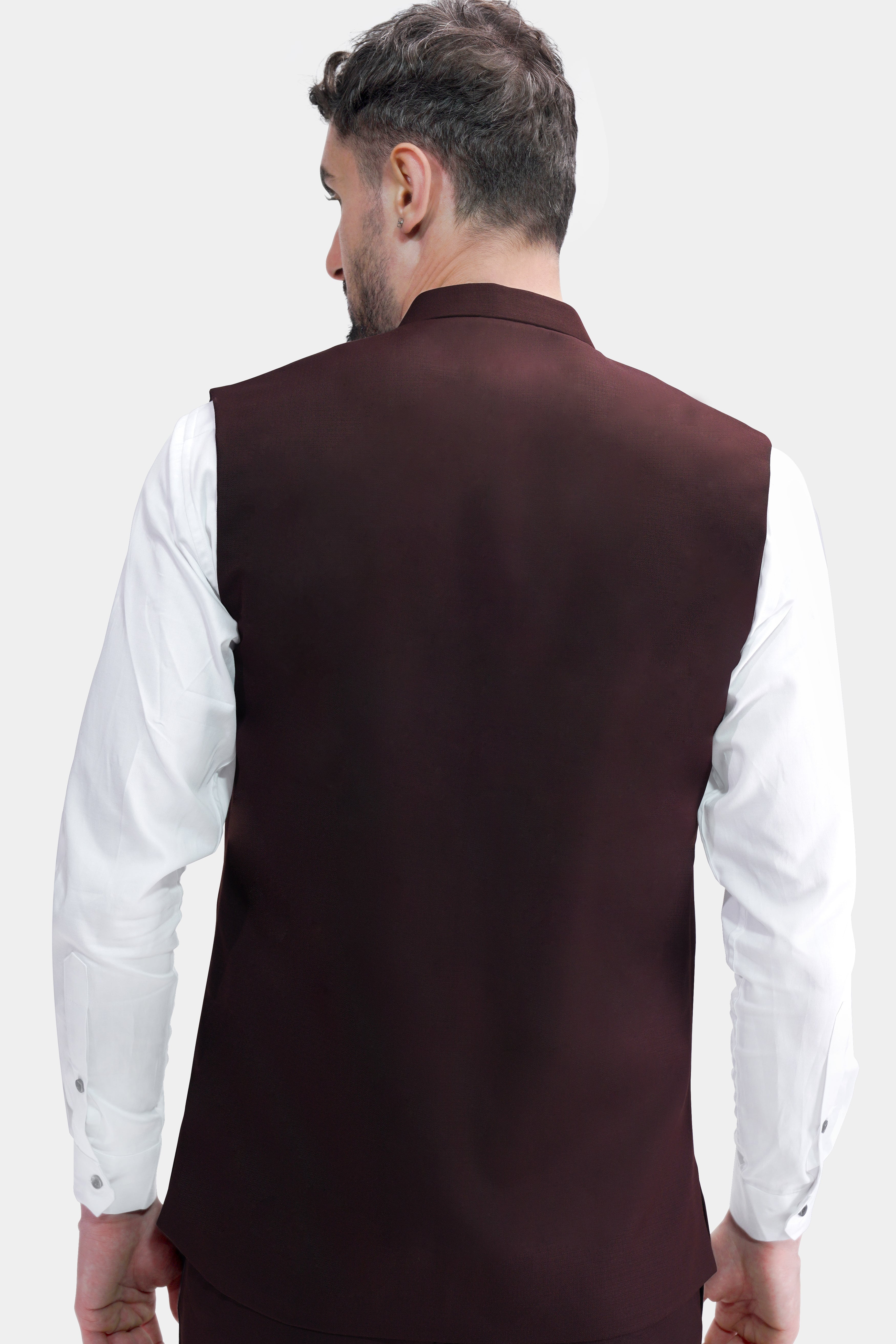 Eclipse Maroon Wool Rich Nehru Jacket WC2770-36, WC2770-38, WC2770-40, WC2770-42, WC2770-44, WC2770-46, WC2770-48, WC2770-50, WC2770-52, WC2770-54, WC2770-56, WC2770-58, WC2770-60