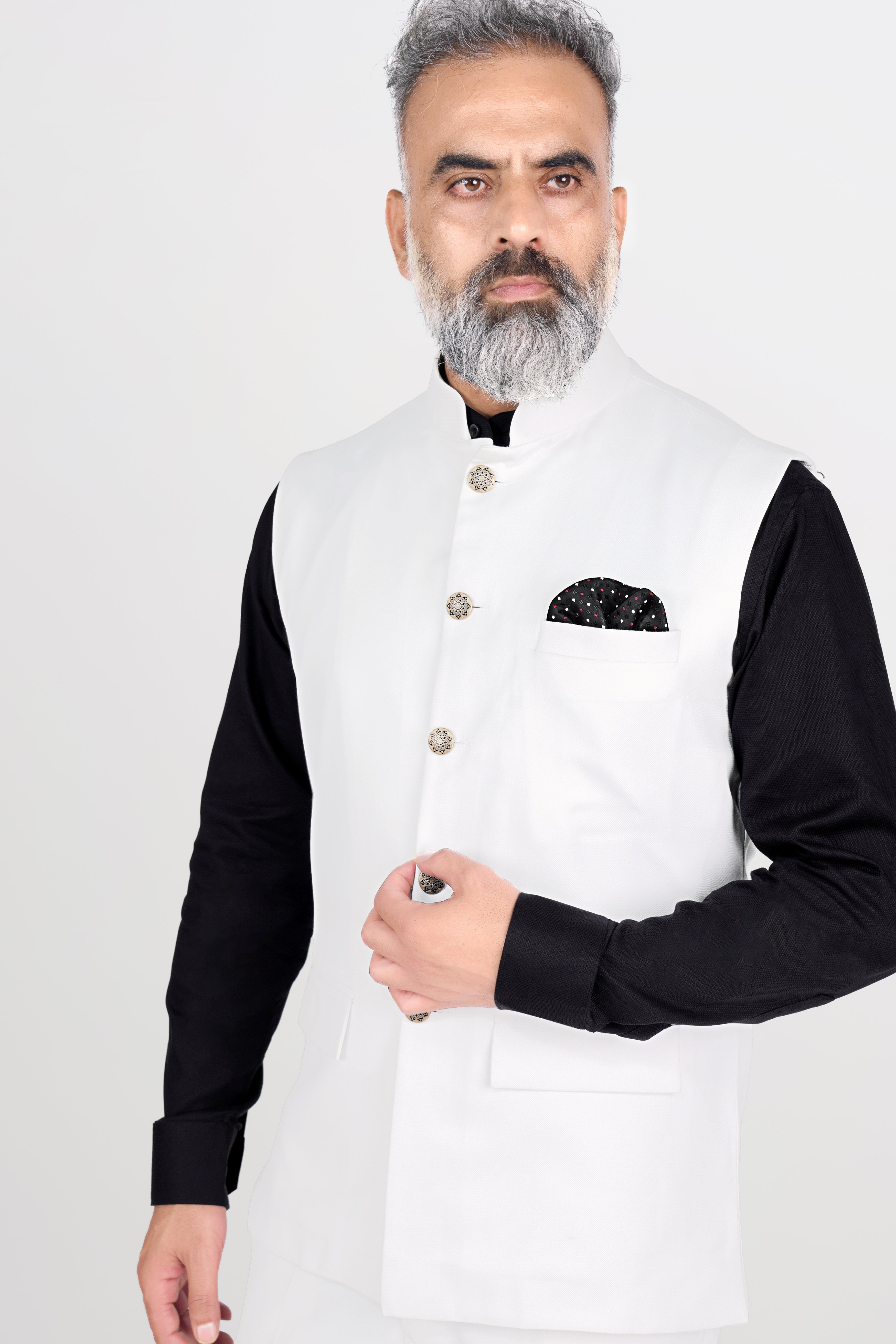 Bright White Wool Rich Neharu Jacket WC2815-36, WC2815-38, WC2815-40, WC2815-42, WC2815-44, WC2815-46, WC2815-48, WC2815-50, WC2815-52, WC2815-54, WC2815-56, WC2815-58, WC2815-60