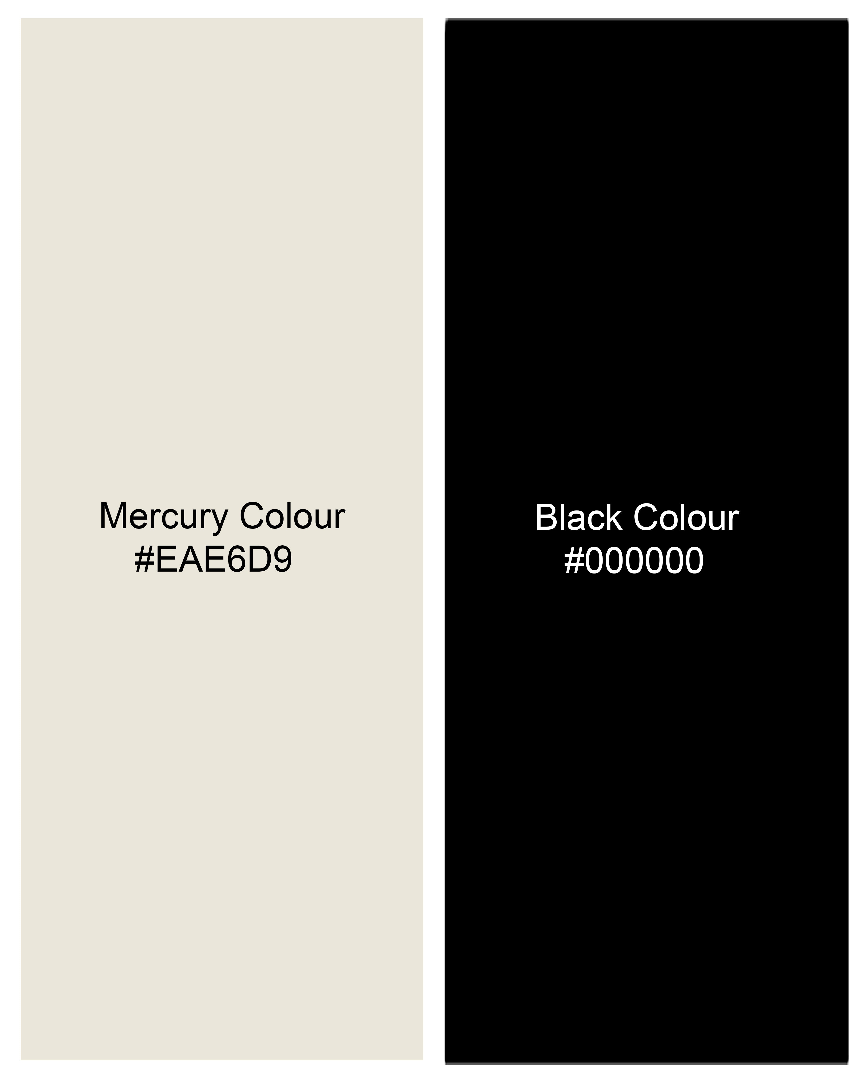 Mercury Cream and Black Houndstooth Premium Tencel Shirt WS006-BLK-32, WS006-BLK-34, WS006-BLK-36, WS006-BLK-38, WS006-BLK-40, WS006-BLK-42