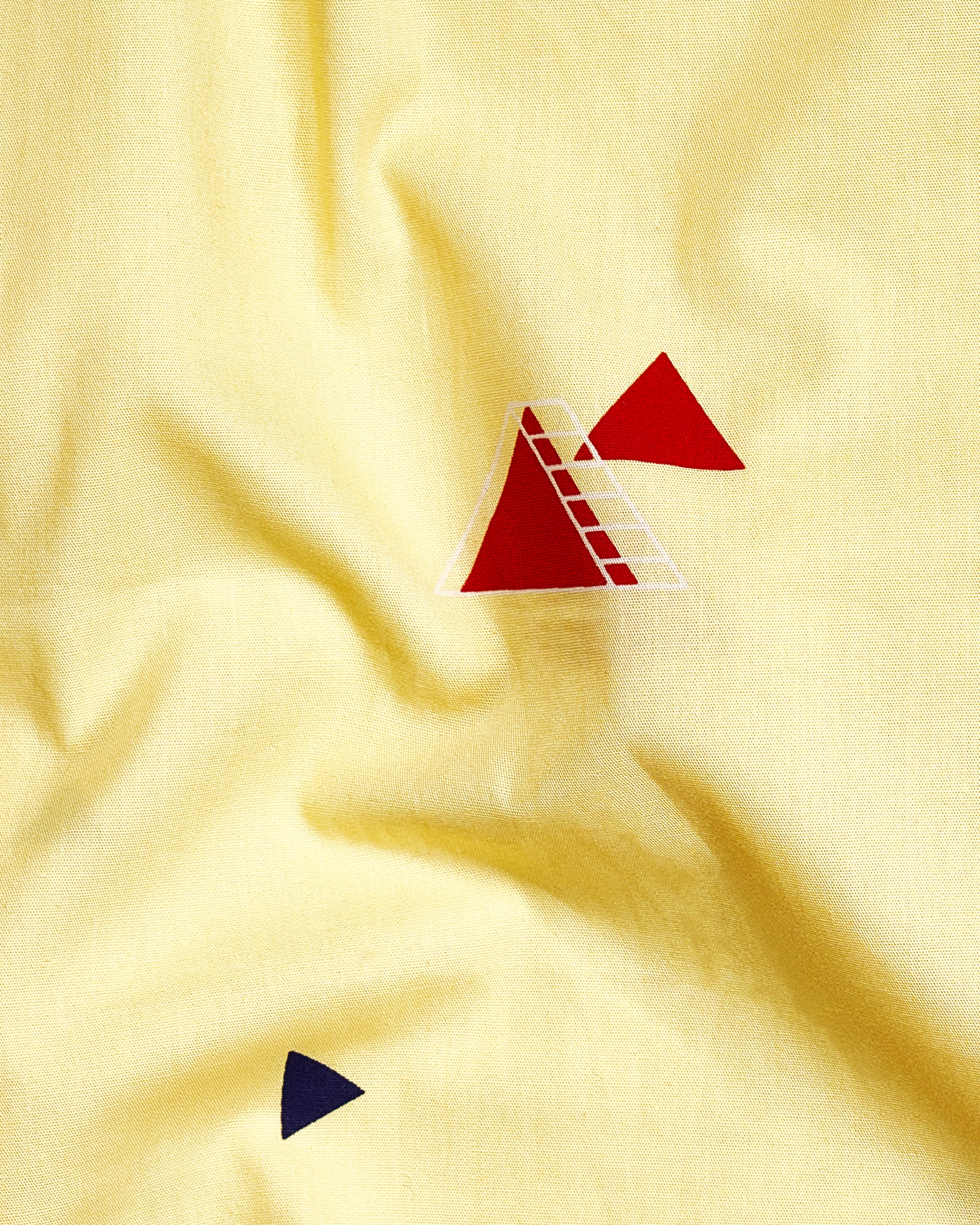 Manilla Yellow Printed Premium Cotton Shirt WS007-M-P-32, WS007-M-P-34, WS007-M-P-36, WS007-M-P-38, WS007-M-P-40, WS007-M-P-42.