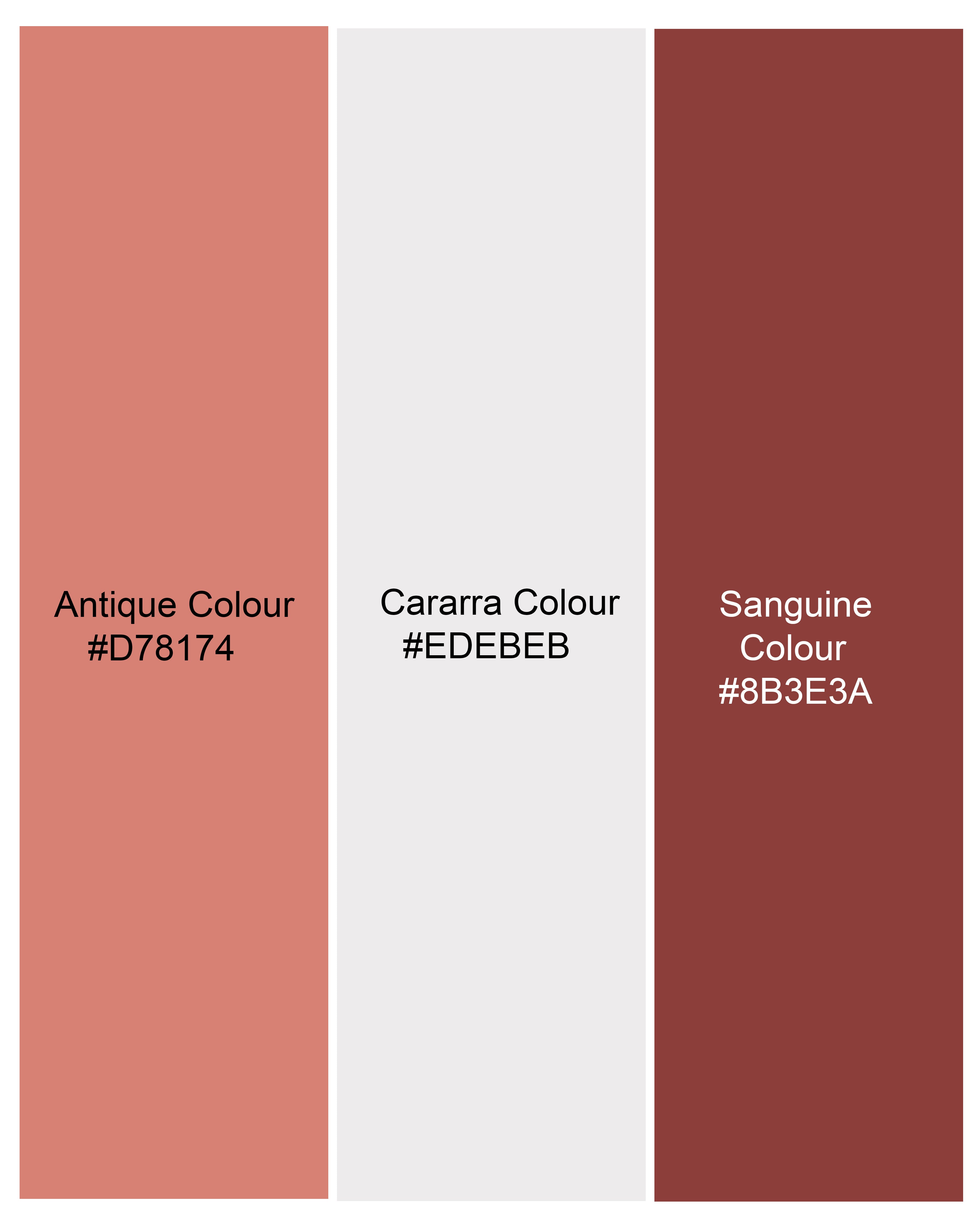 Antique Peach Pineapple Printed Premium Cotton Shirt