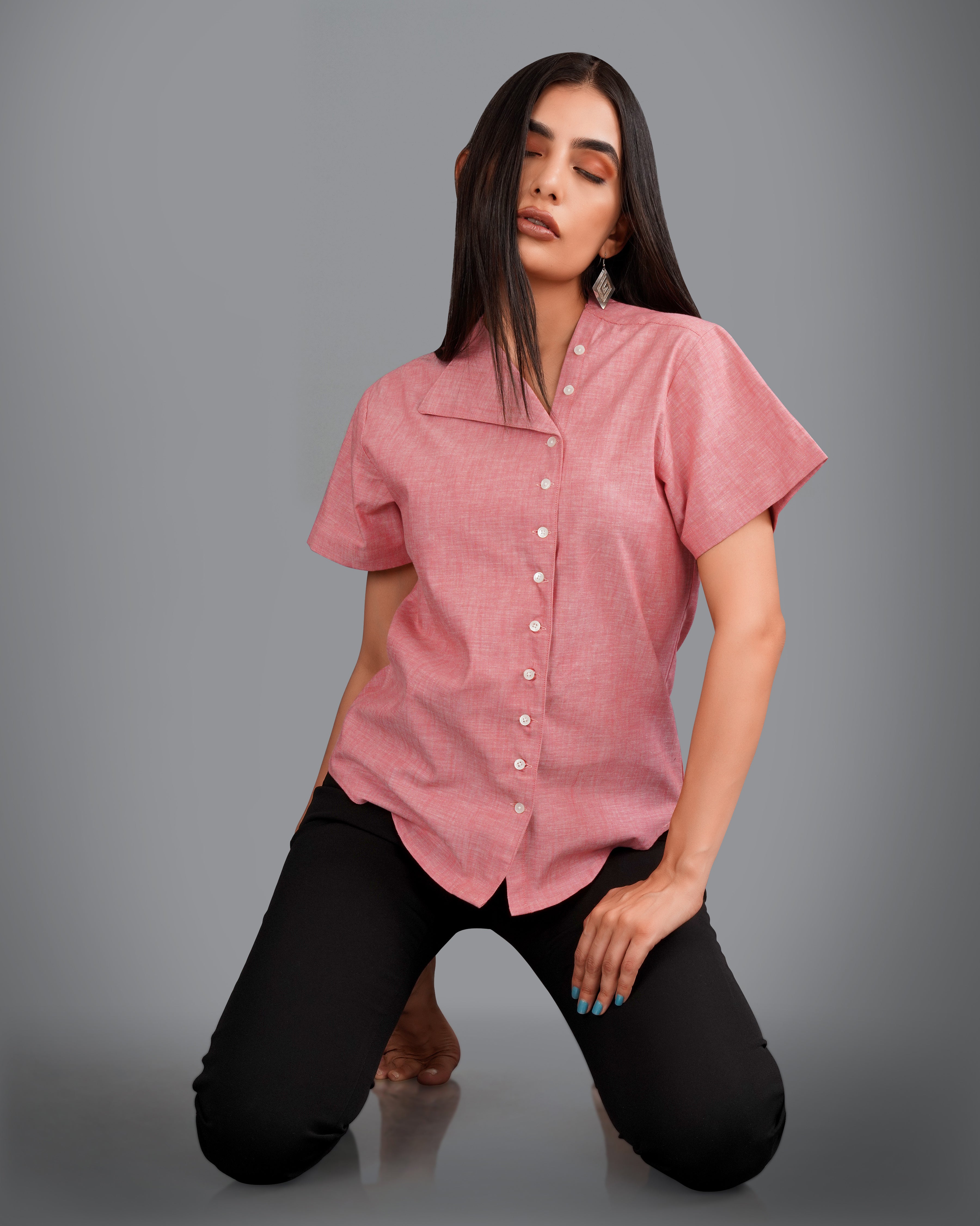 Faded Pink Premium Cotton Shirt