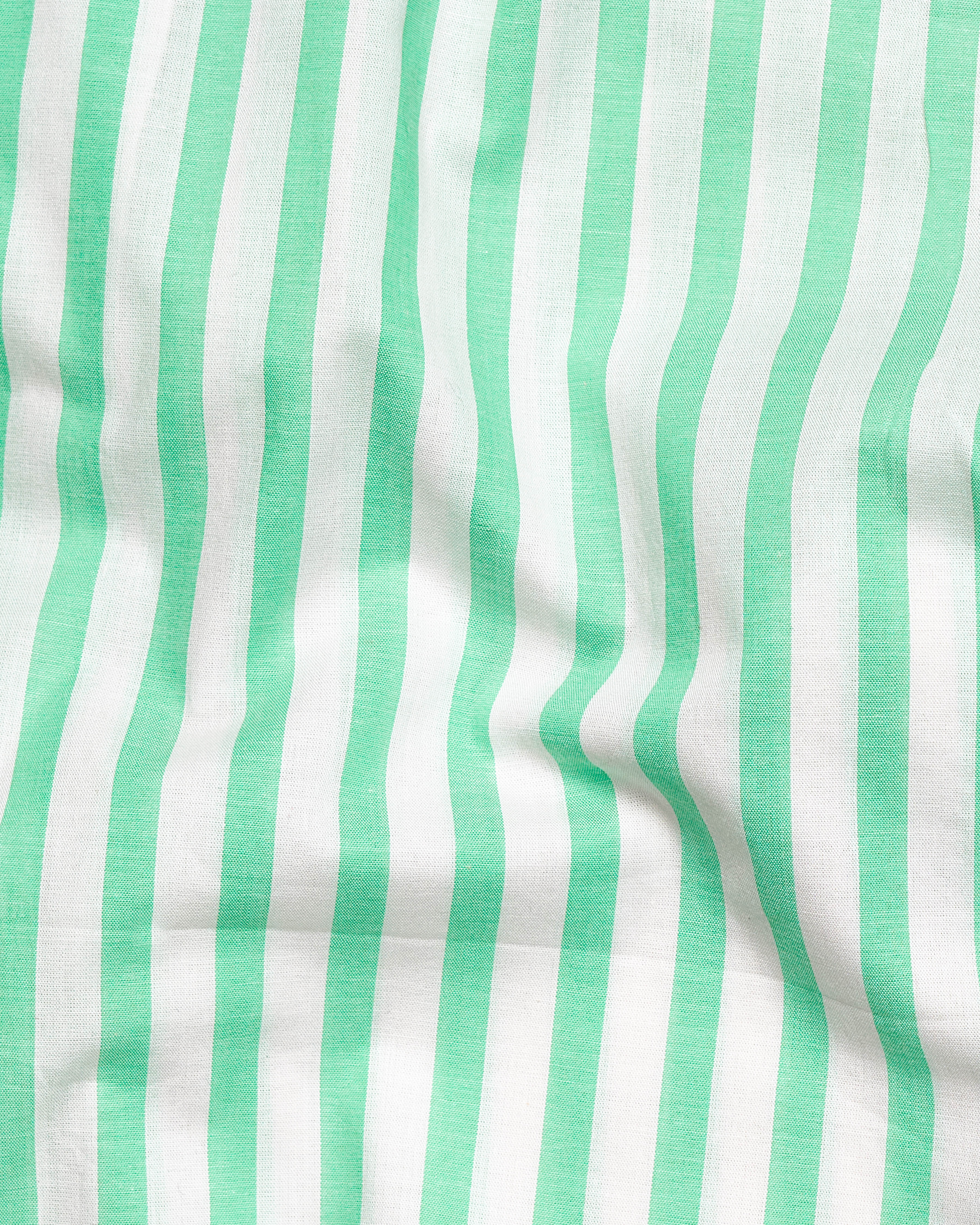 Riptide Green and White Striped Premium Cotton Shirt WS028-CC-32, WS028-CC-34, WS028-CC-36, WS028-CC-38, WS028-CC-40, WS028-CC-42
