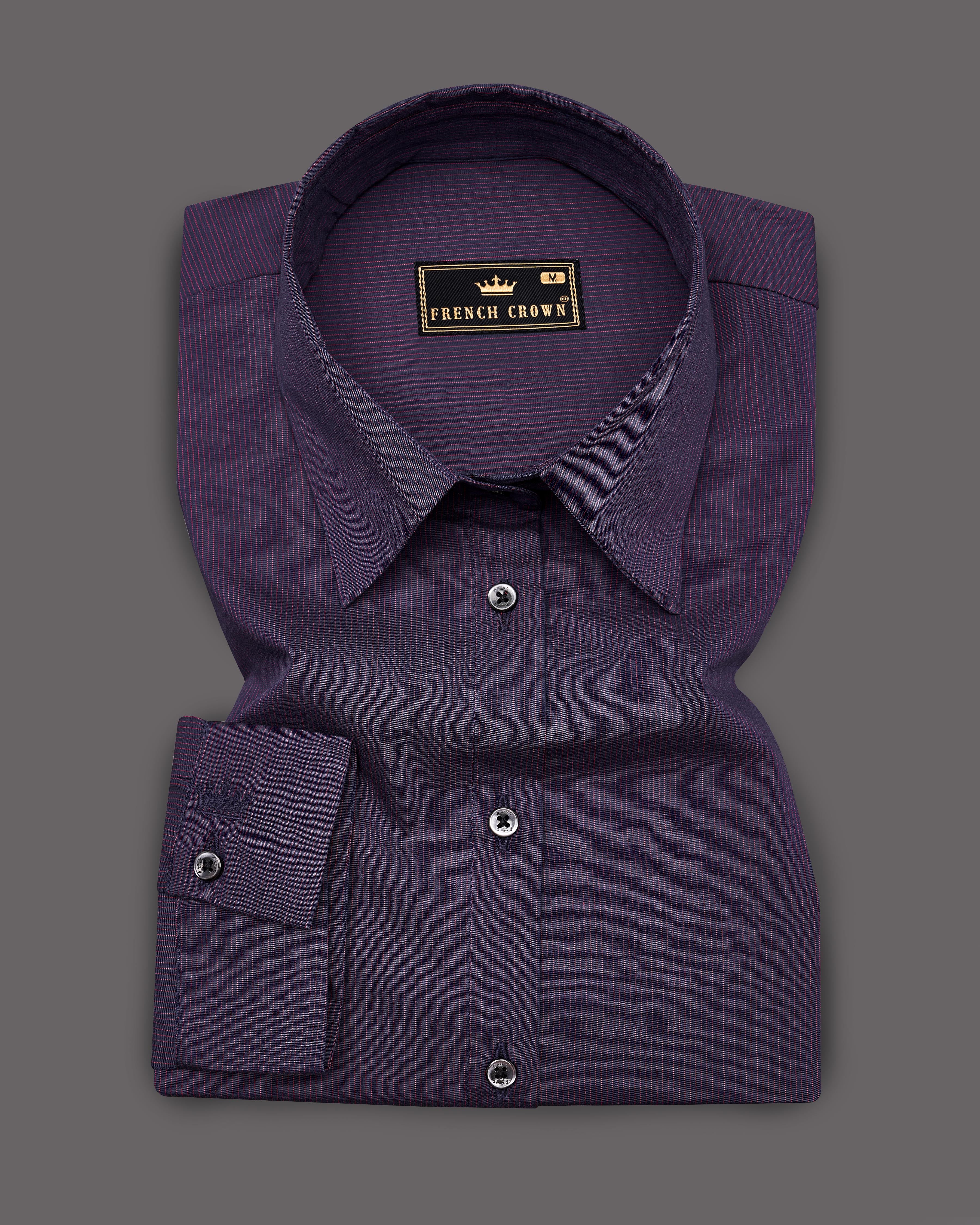 Thunder Violet Premium Cotton Shirt WS038-BLK-32, WS038-BLK-34, WS038-BLK-36, WS038-BLK-38, WS038-BLK-40, WS038-BLK-42