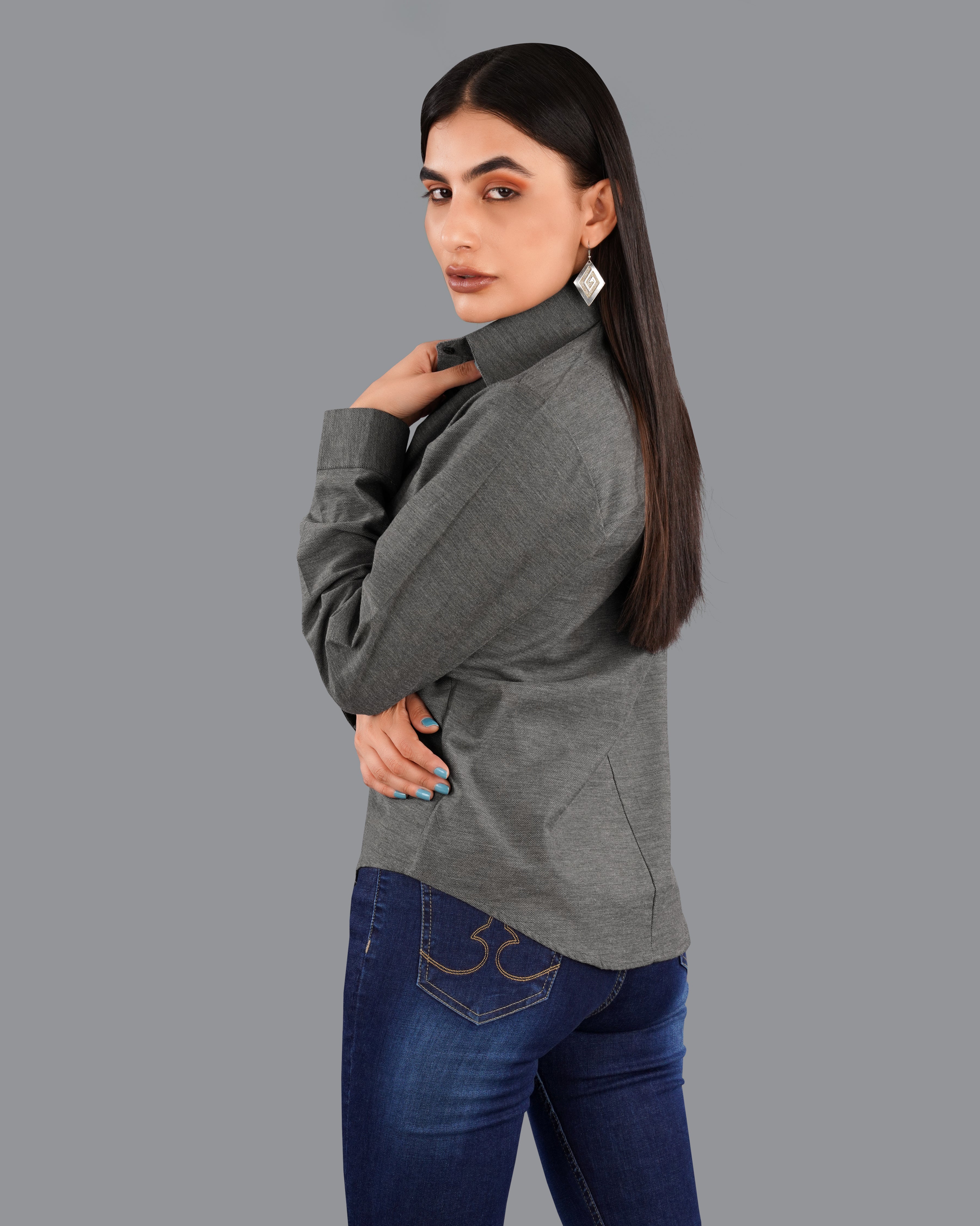 Concord Gray Premium Cotton Shirt WS044-BLK-32, WS044-BLK-34, WS044-BLK-36, WS044-BLK-38, WS044-BLK-40, WS044-BLK-42