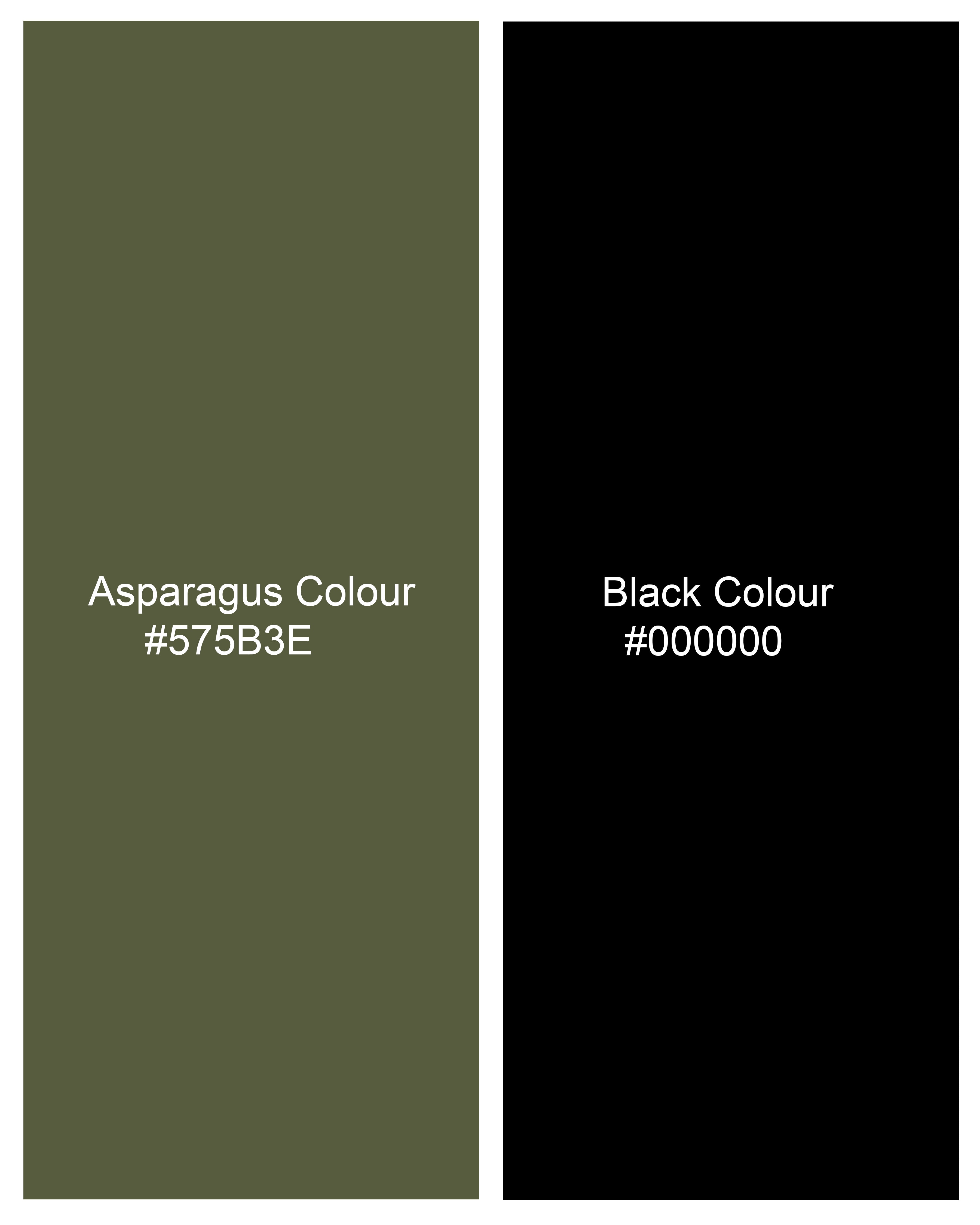 Asparagus Green Tiger Printed Premium Tencel Shirt WS047-M-32, WS047-M-34, WS047-M-36, WS047-M-38, WS047-M-40, WS047-M-42