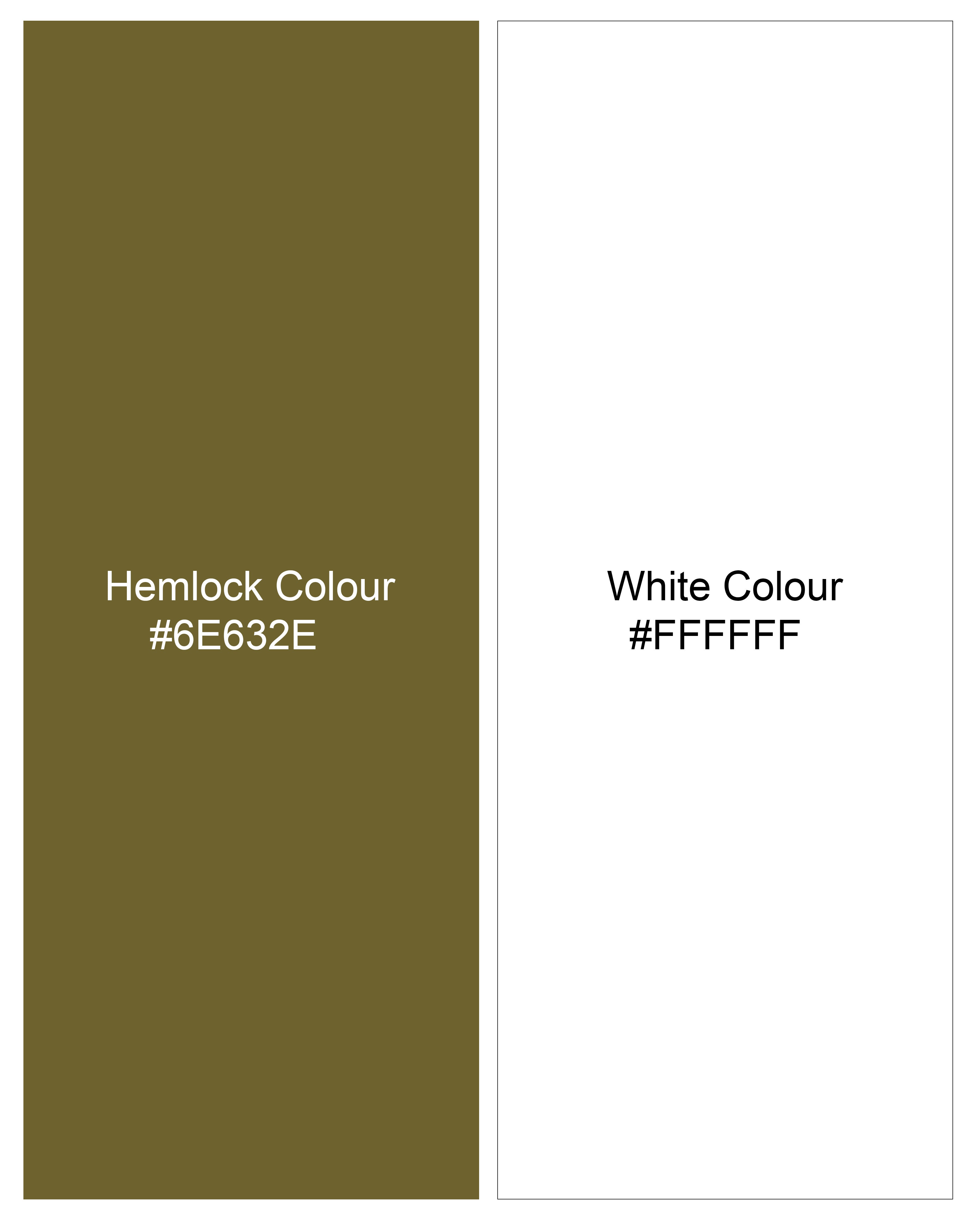 Hemlock Green Printed Premium Tencel Shirt WS052-M-32, WS052-M-34, WS052-M-36, WS052-M-38, WS052-M-40, WS052-M-42