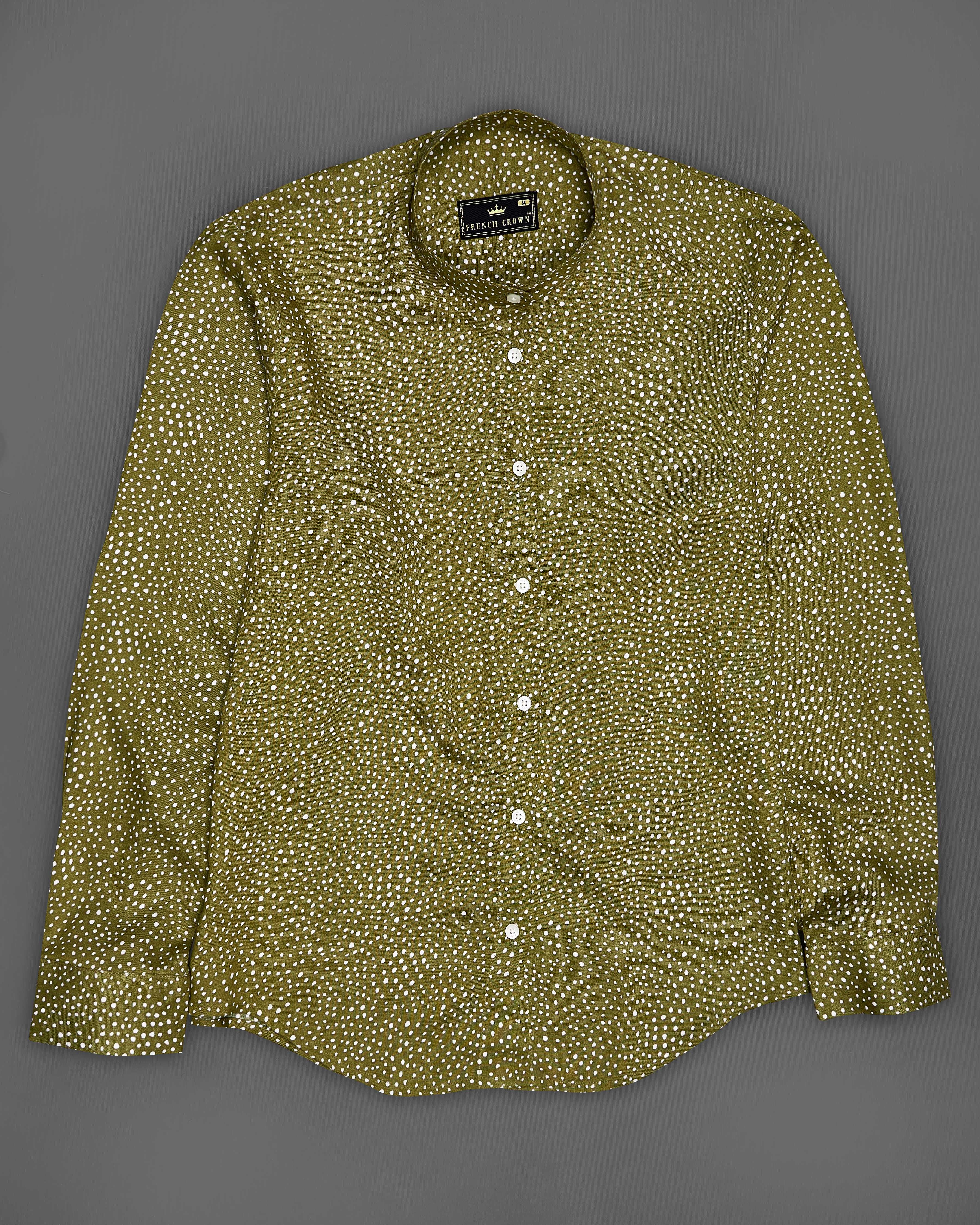 Hemlock Green Printed Premium Tencel Shirt WS052-M-32, WS052-M-34, WS052-M-36, WS052-M-38, WS052-M-40, WS052-M-42