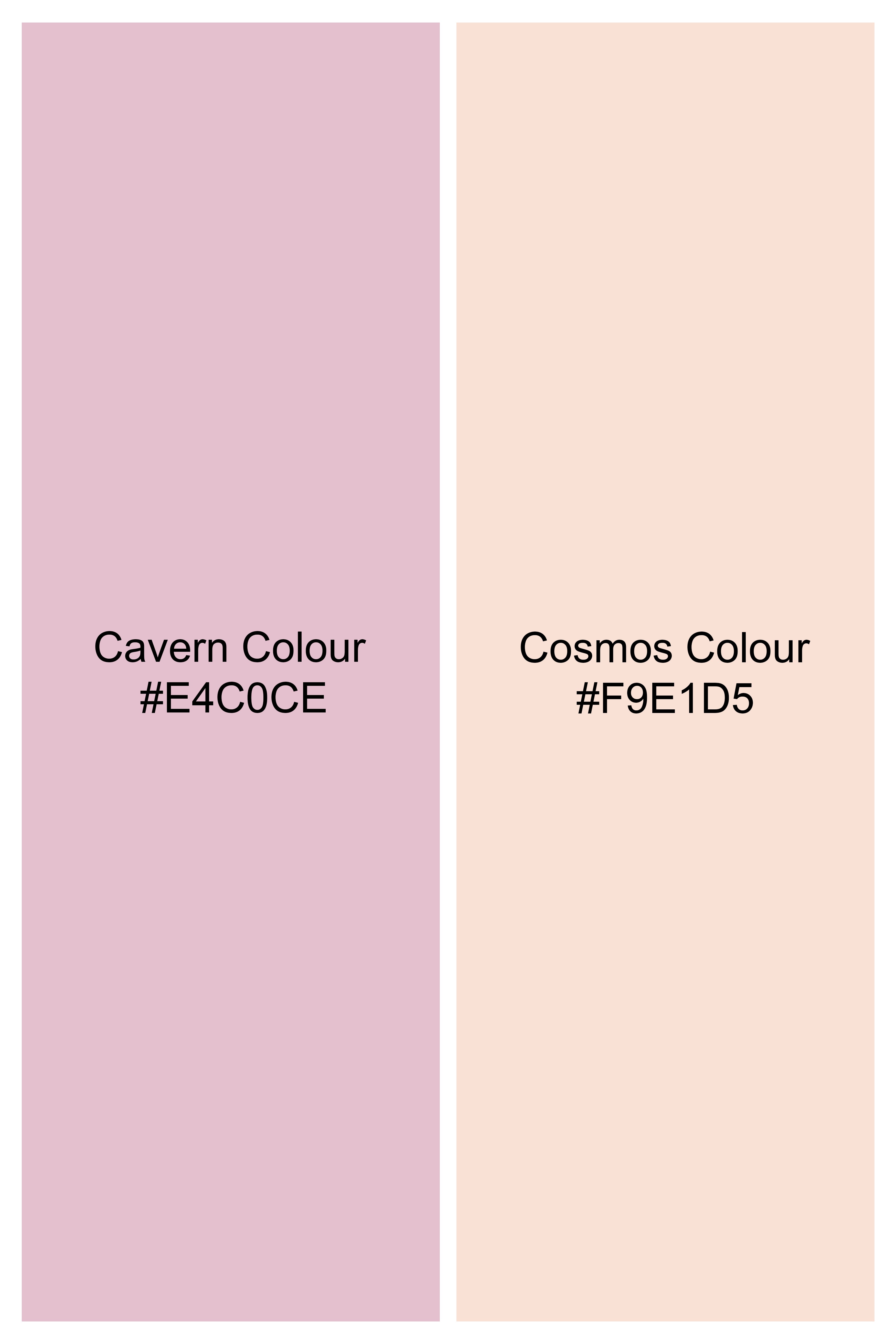 Cosmos Peach with Cavern Pink Striped Jersey T-shirt
