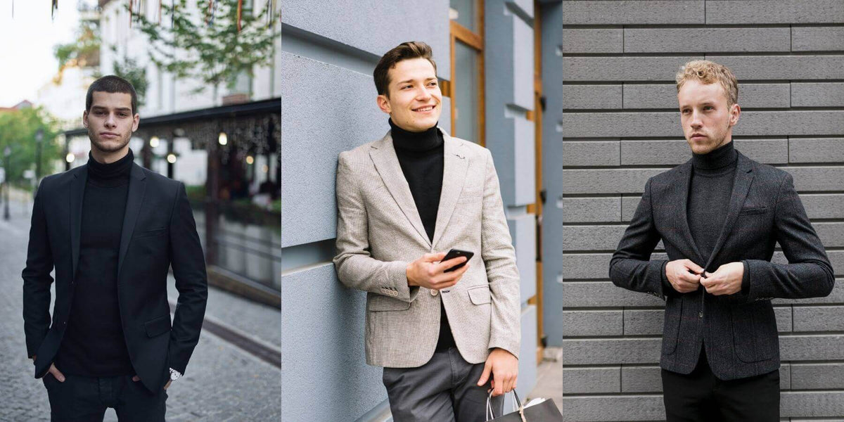 Turtleneck Drawstring Waist Slit Casual Suit