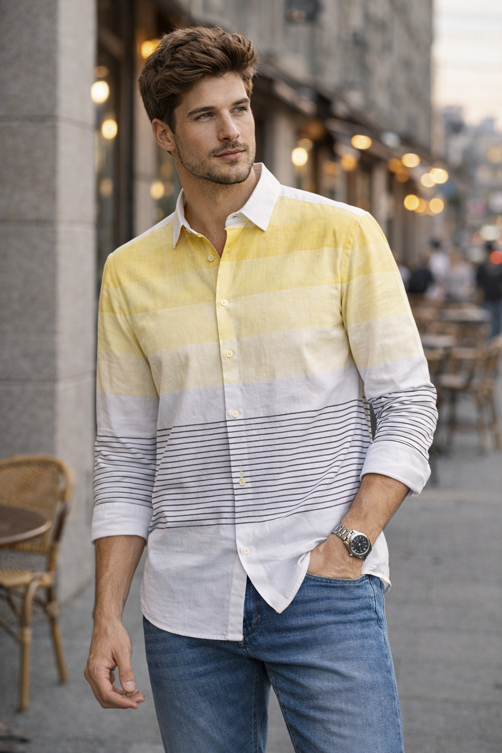 Buy 100 percent linen fabric shirts for men