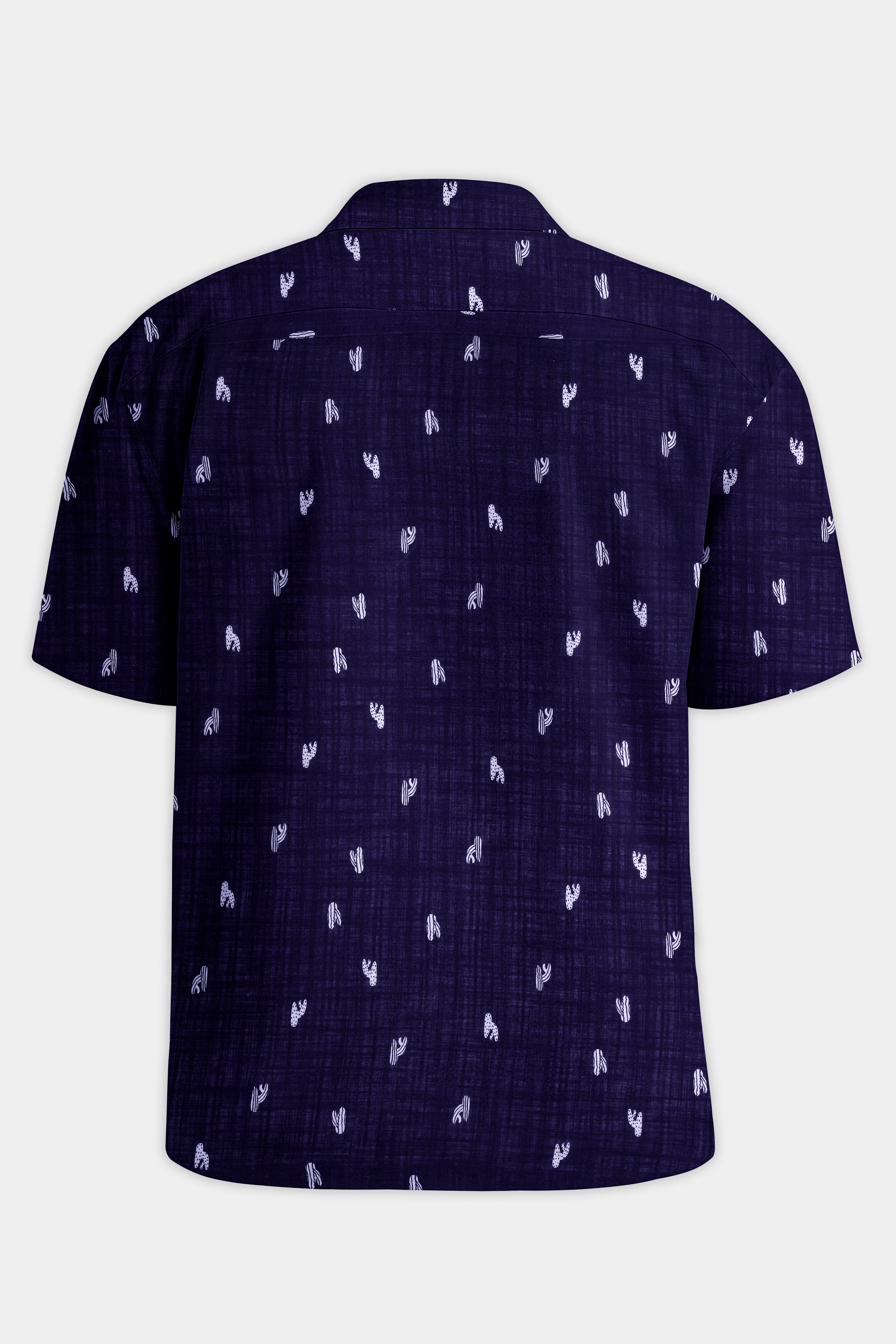 Mirage Blue Printed Lightweight Premium Cotton Oversized Shirt