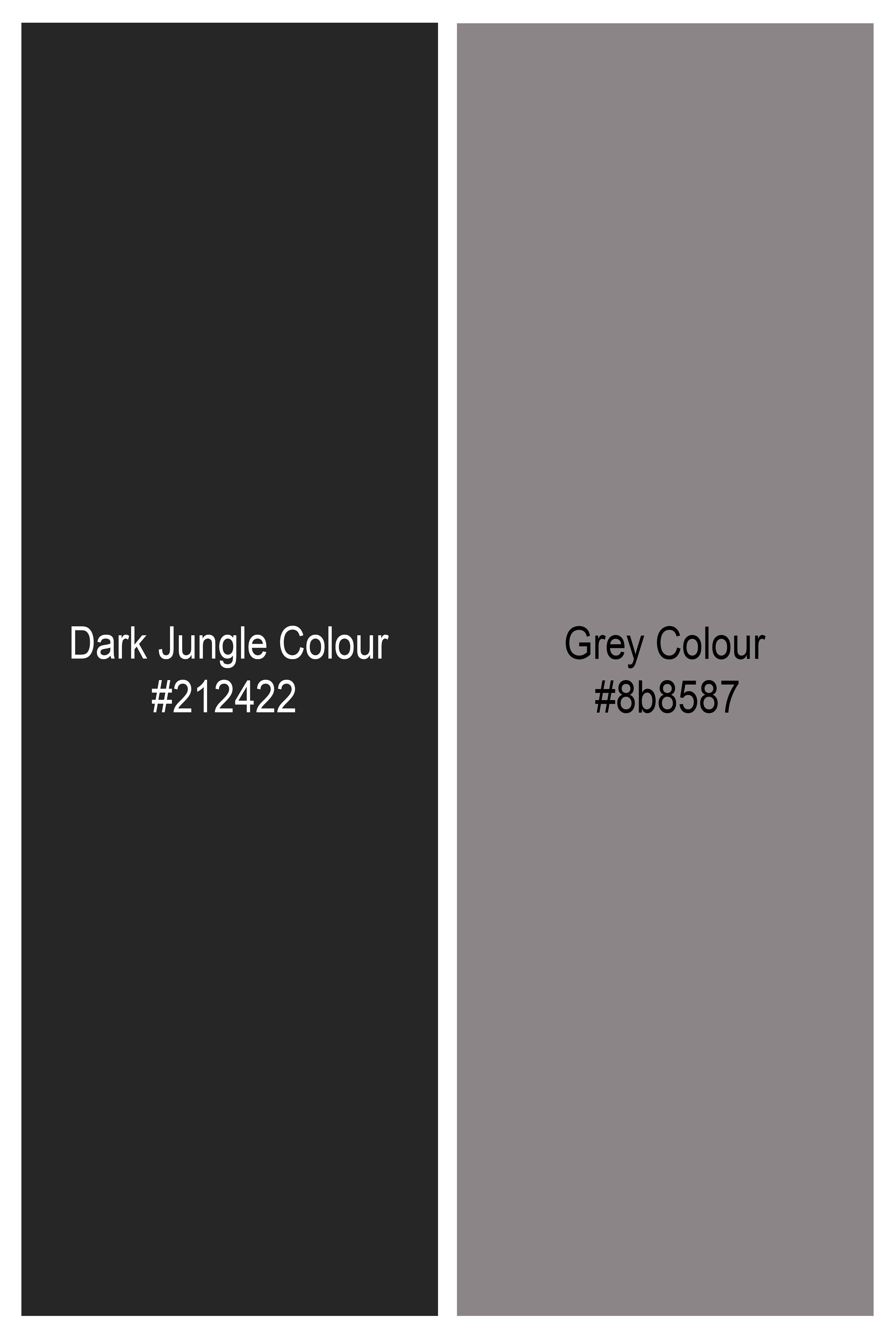 Dark Jungle Black and Grey Printed Premium Cotton Shirt