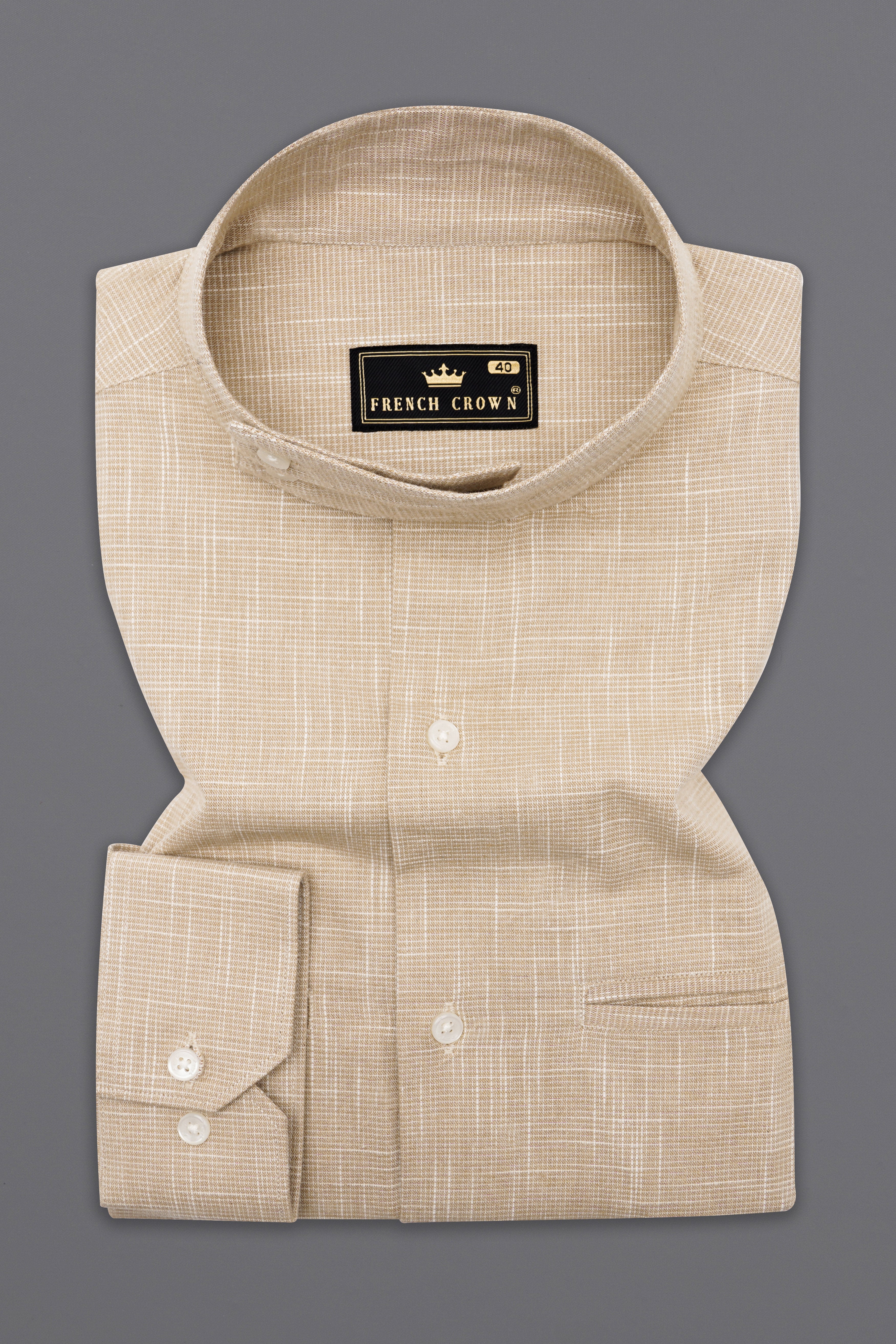 Cameo Brown Royal Oxford Designer Shirt