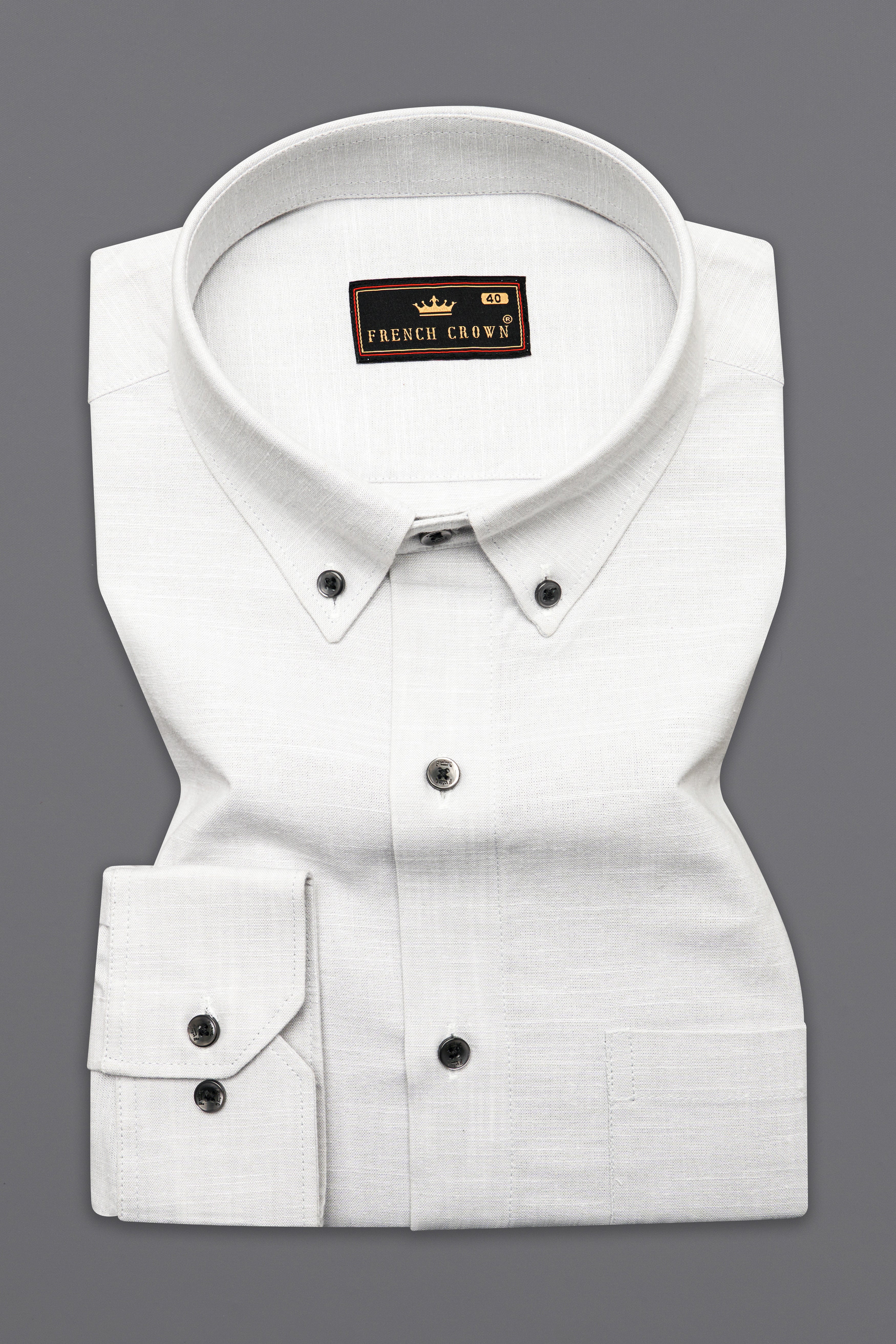 Bon Jour Gray Chambray Button-Down Shirt