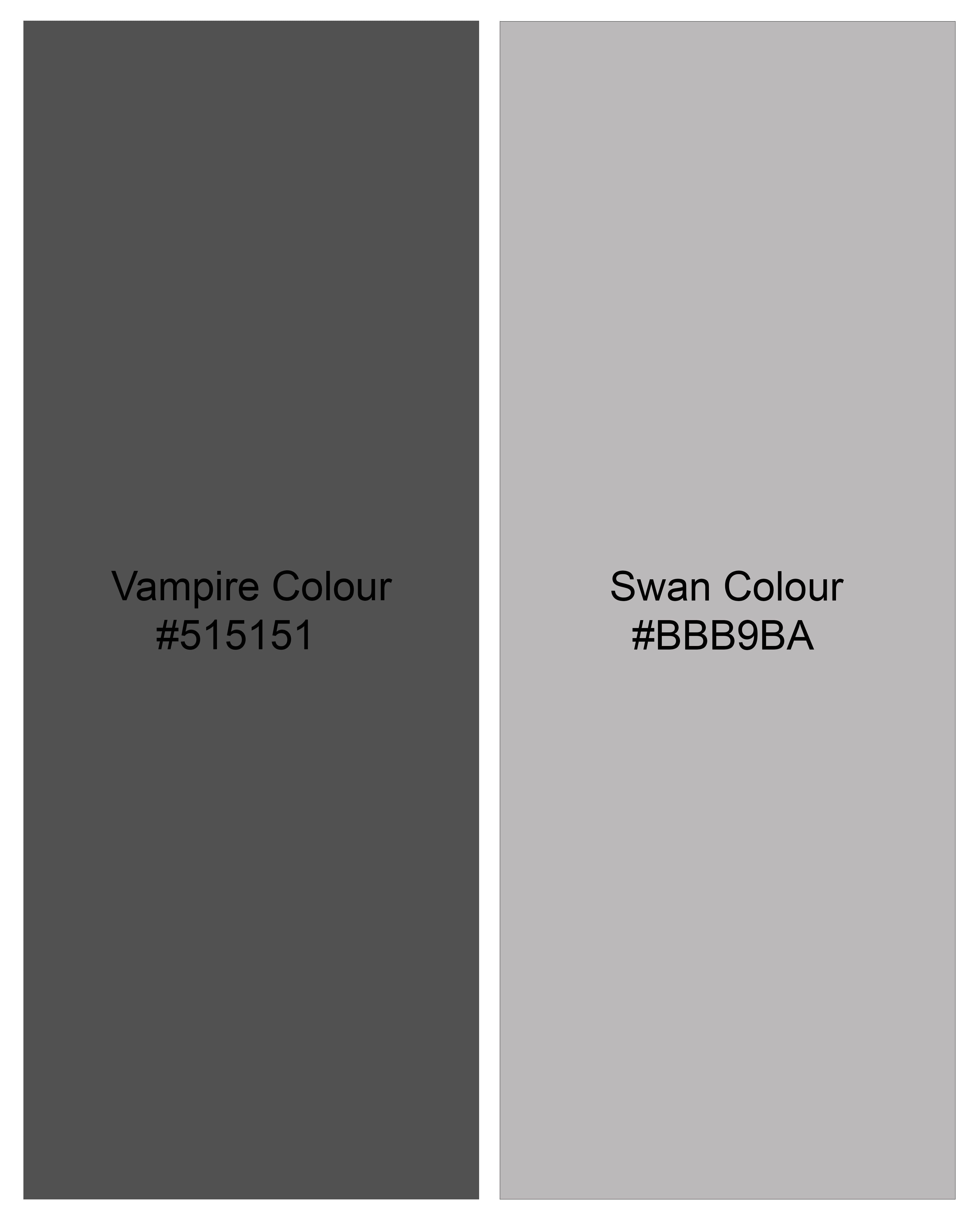 Vampire and Swan Gray Square Printed Super Soft Premium Cotton Shirt 10137-BLK-38, 10137-BLK-H-38, 10137-BLK-39, 10137-BLK-H-39, 10137-BLK-40, 10137-BLK-H-40, 10137-BLK-42, 10137-BLK-H-42, 10137-BLK-44, 10137-BLK-H-44, 10137-BLK-46, 10137-BLK-H-46, 10137-BLK-48, 10137-BLK-H-48, 10137-BLK-50, 10137-BLK-H-50, 10137-BLK-52, 10137-BLK-H-52