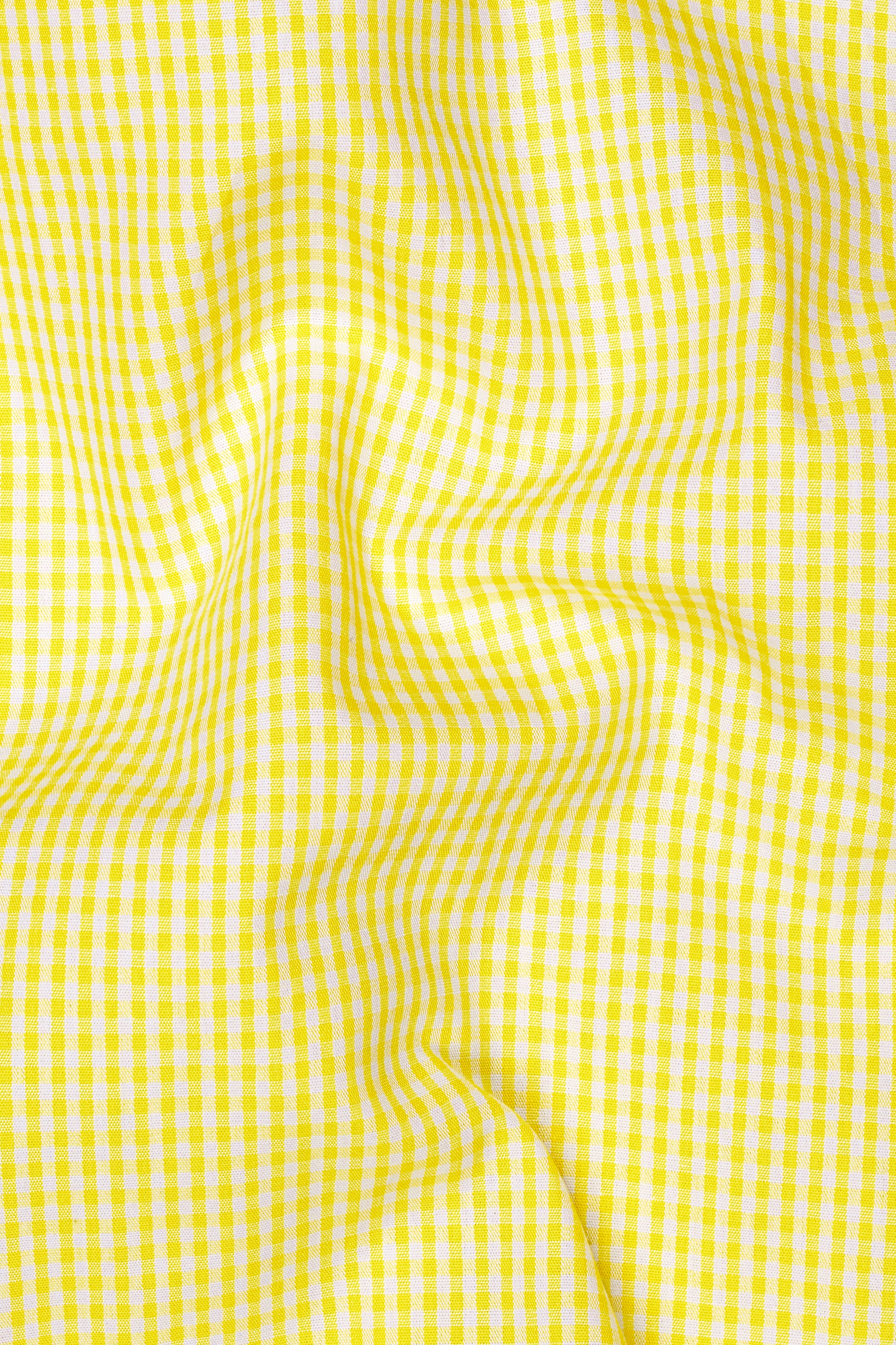 Kournikova Yellow and White Premium Cotton Shirt