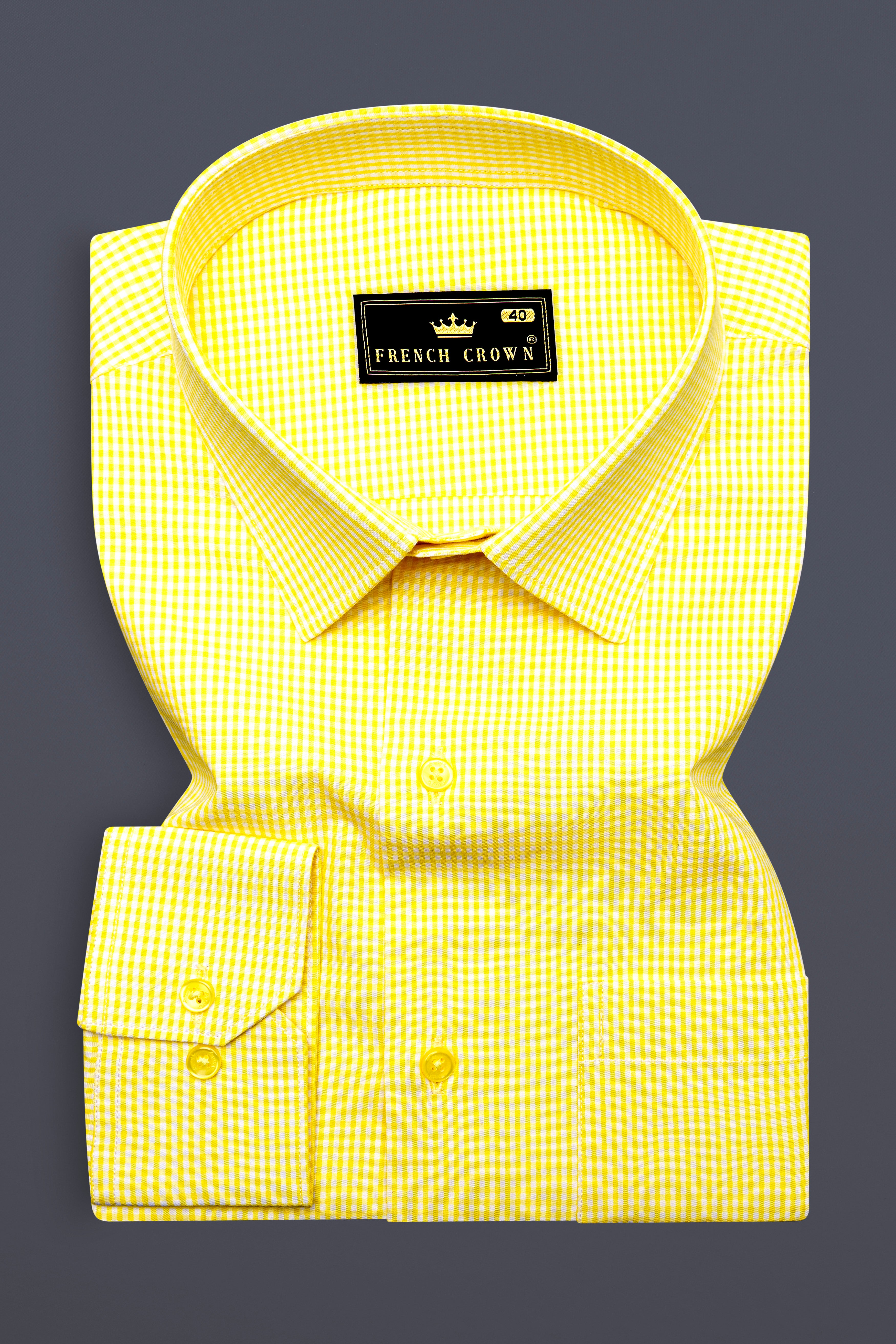 Kournikova Yellow and White Premium Cotton Shirt