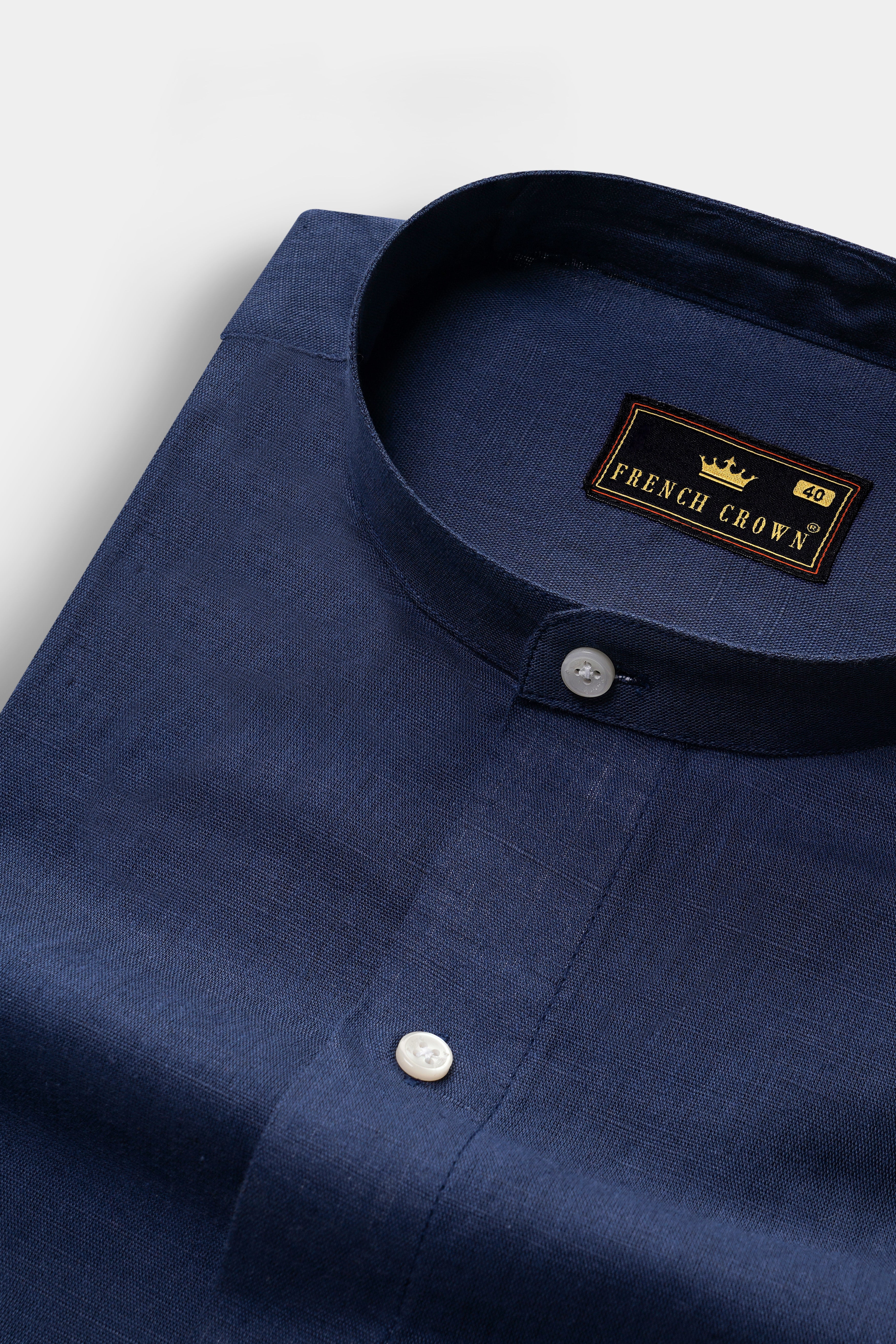 Nile Blue Luxurious Linen Shirt