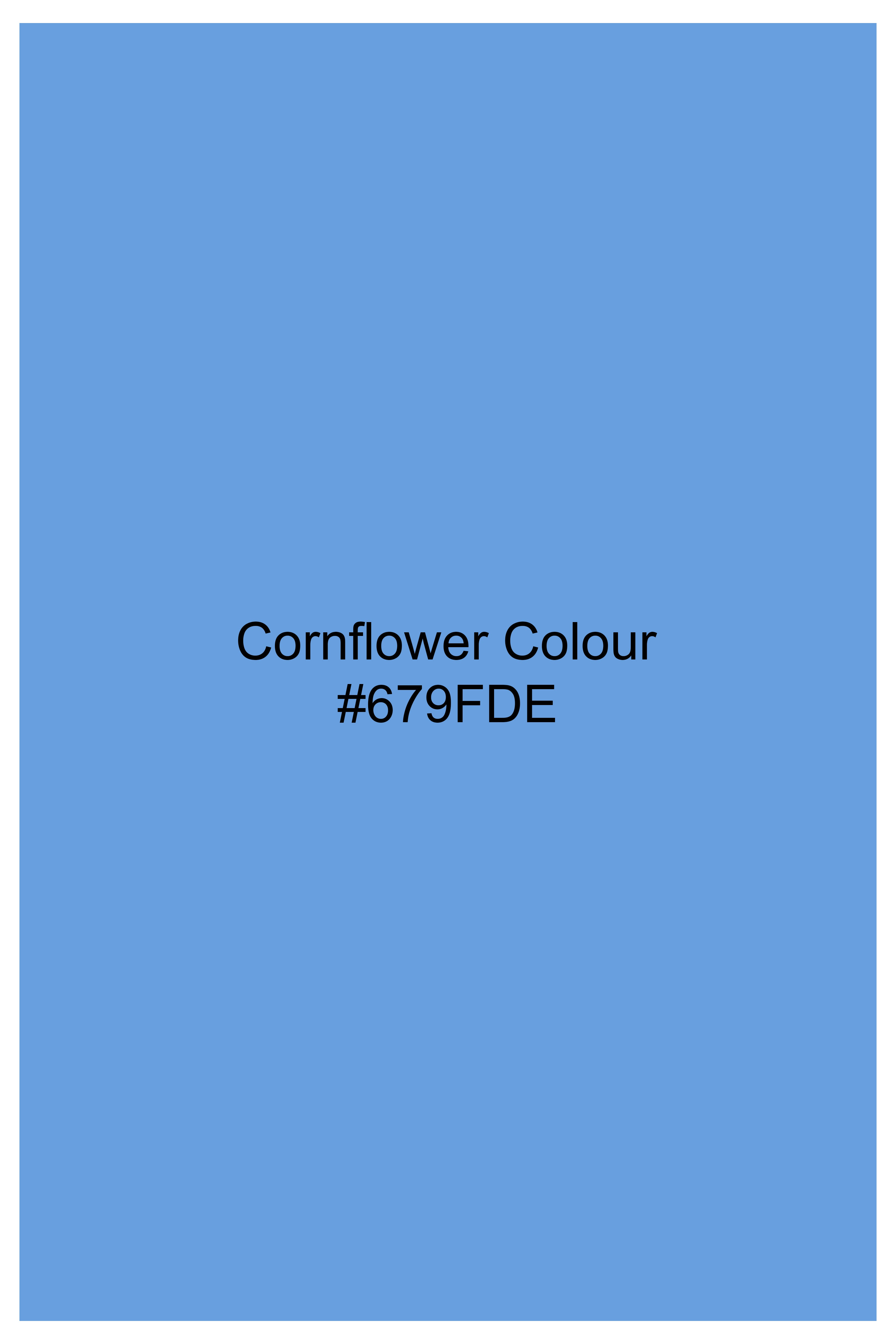 Cornflower Blue Dobby Textured Premium Giza Cotton Shirt