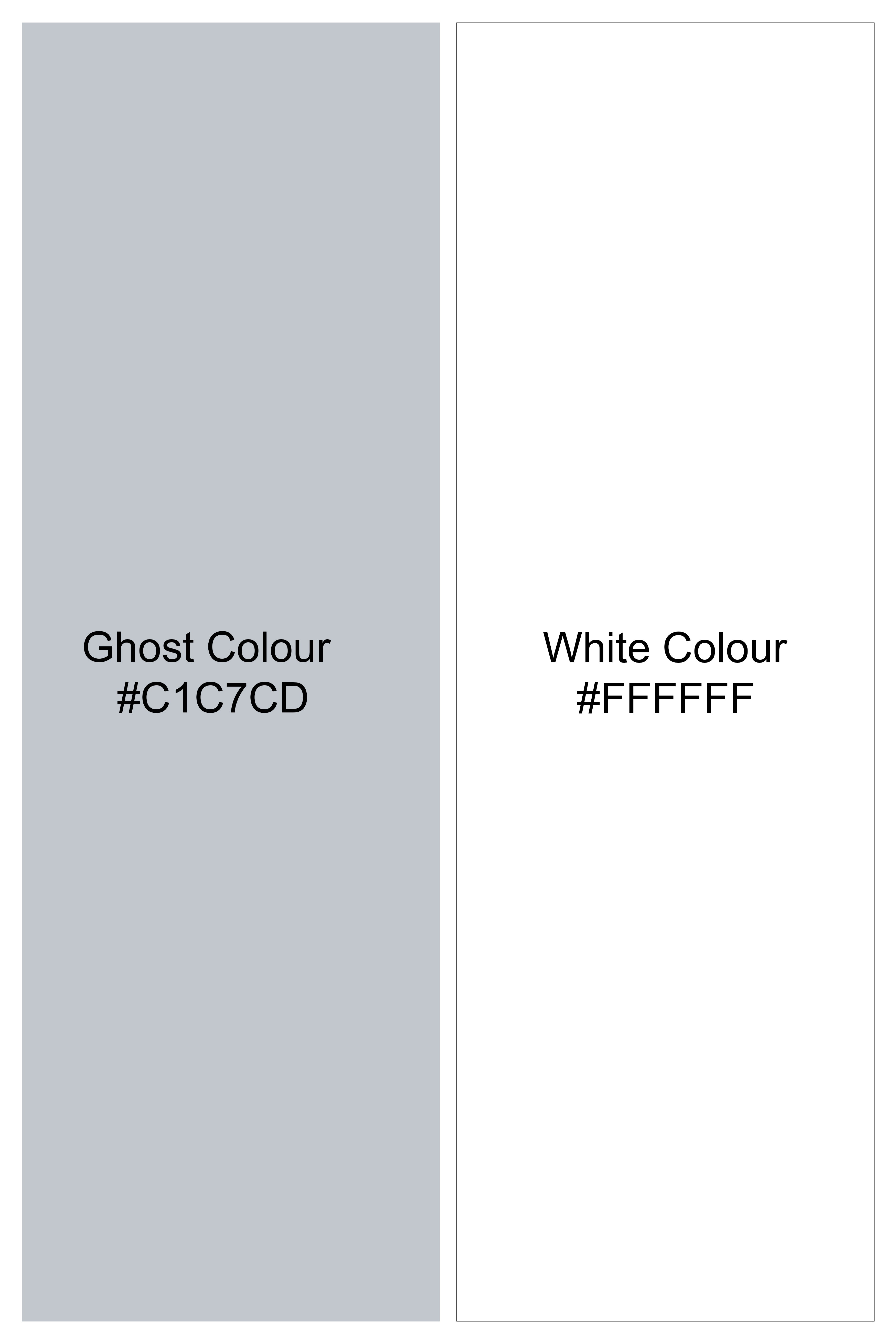 Ghost Gray and White Super Soft Premium Cotton Shirt